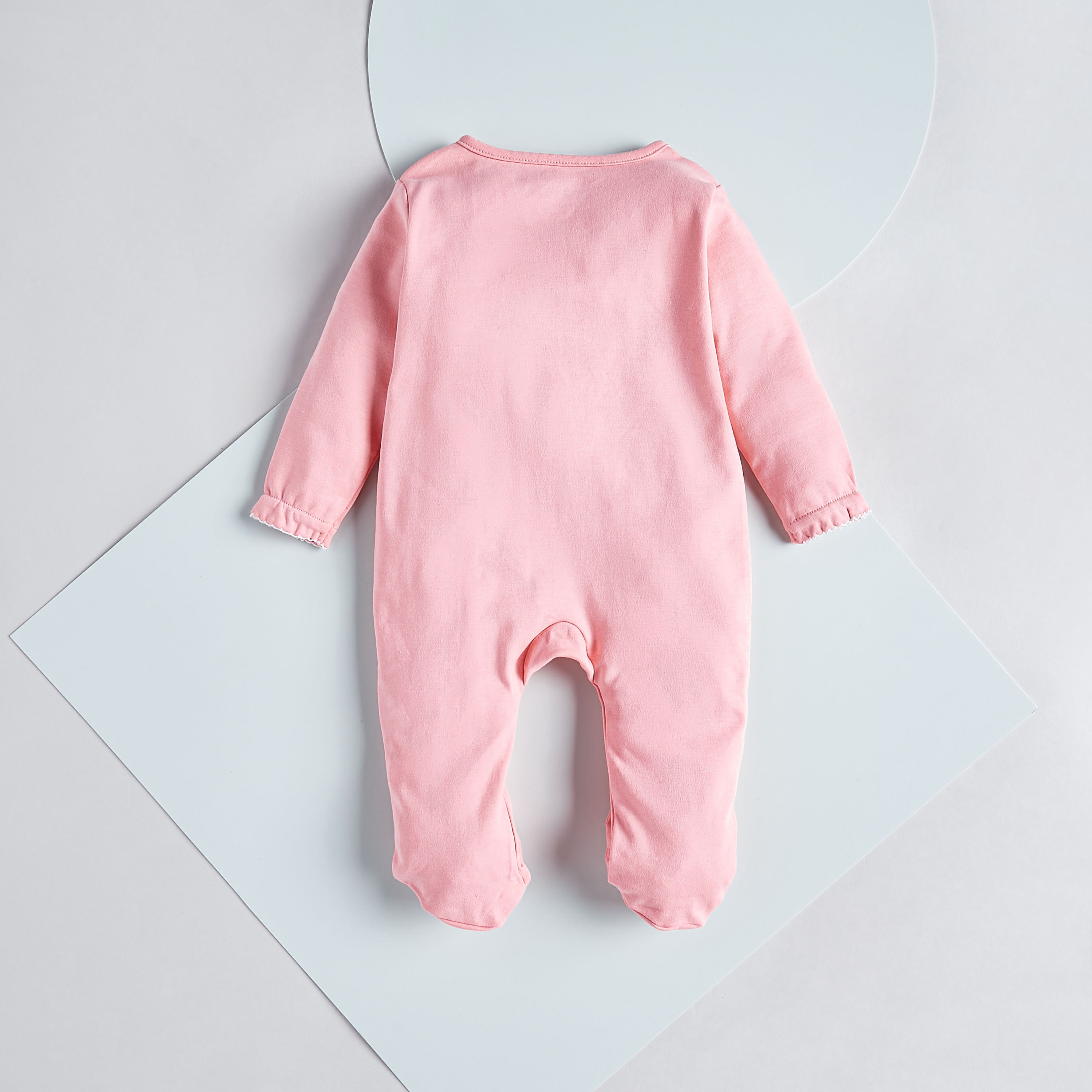 Juniors Heart Applique Cotton Closed Feet Sleepsuit-baby-girls-clothing-nightwear-sleepsuits-image-4