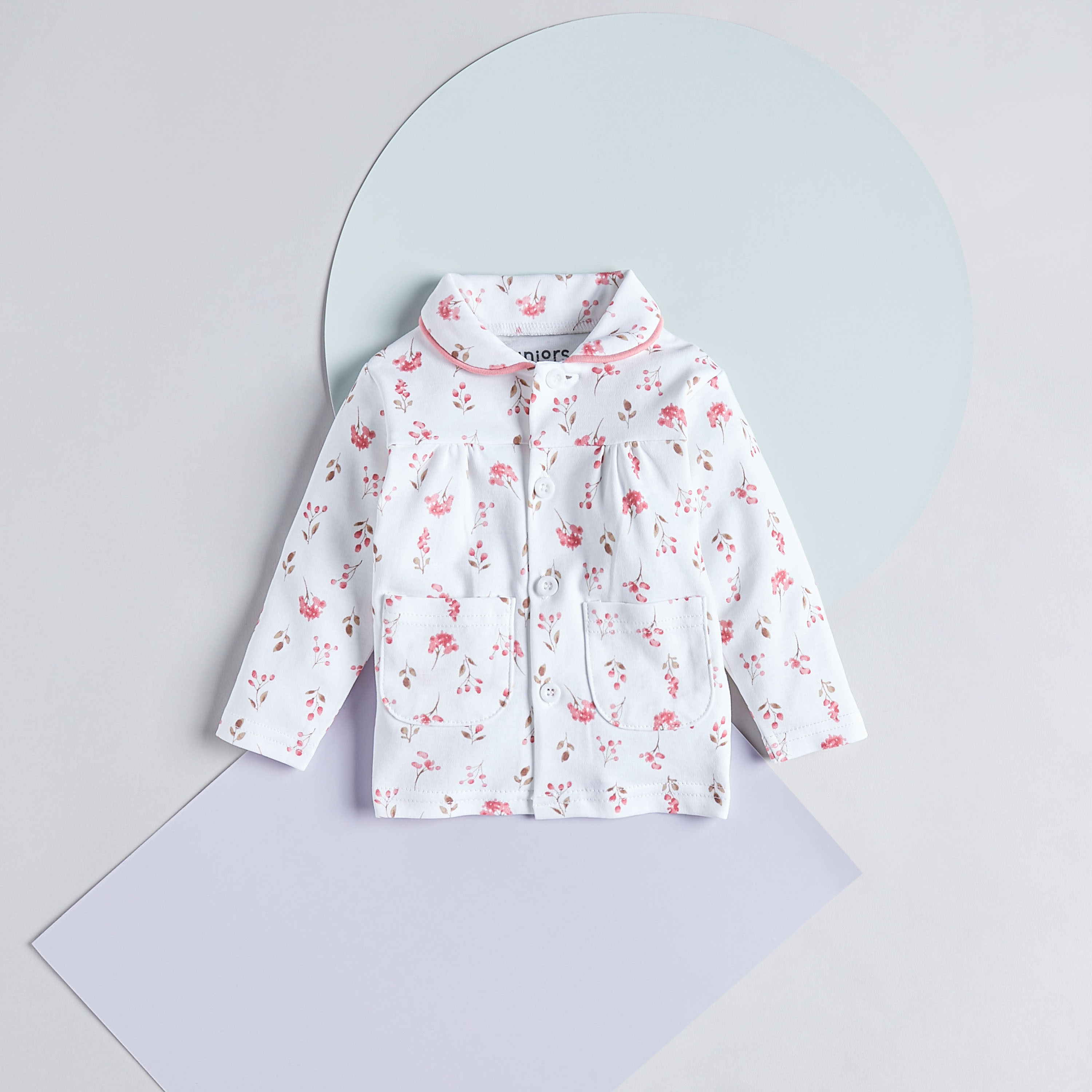 طقم بنطلون بيجاما وقميص بطبعات أزهار من جونيورز-baby-girls-clothing-nightwear-pyjamasets-image-2