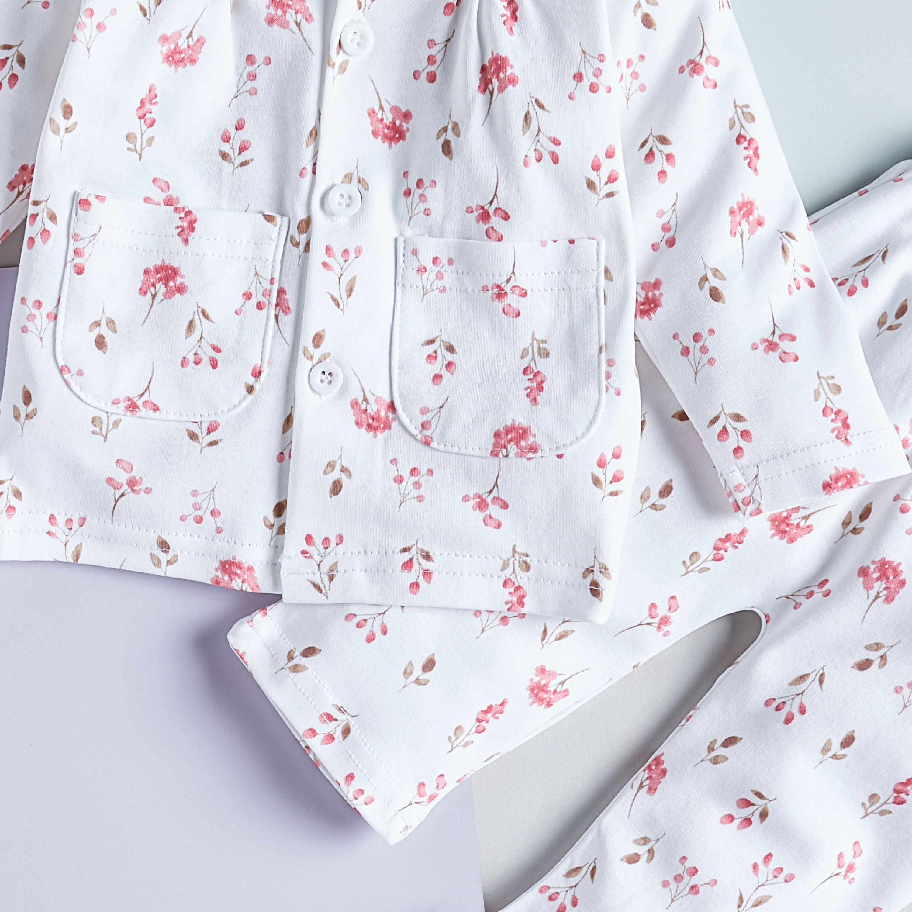 طقم بنطلون بيجاما وقميص بطبعات أزهار من جونيورز-baby-girls-clothing-nightwear-pyjamasets-image-4