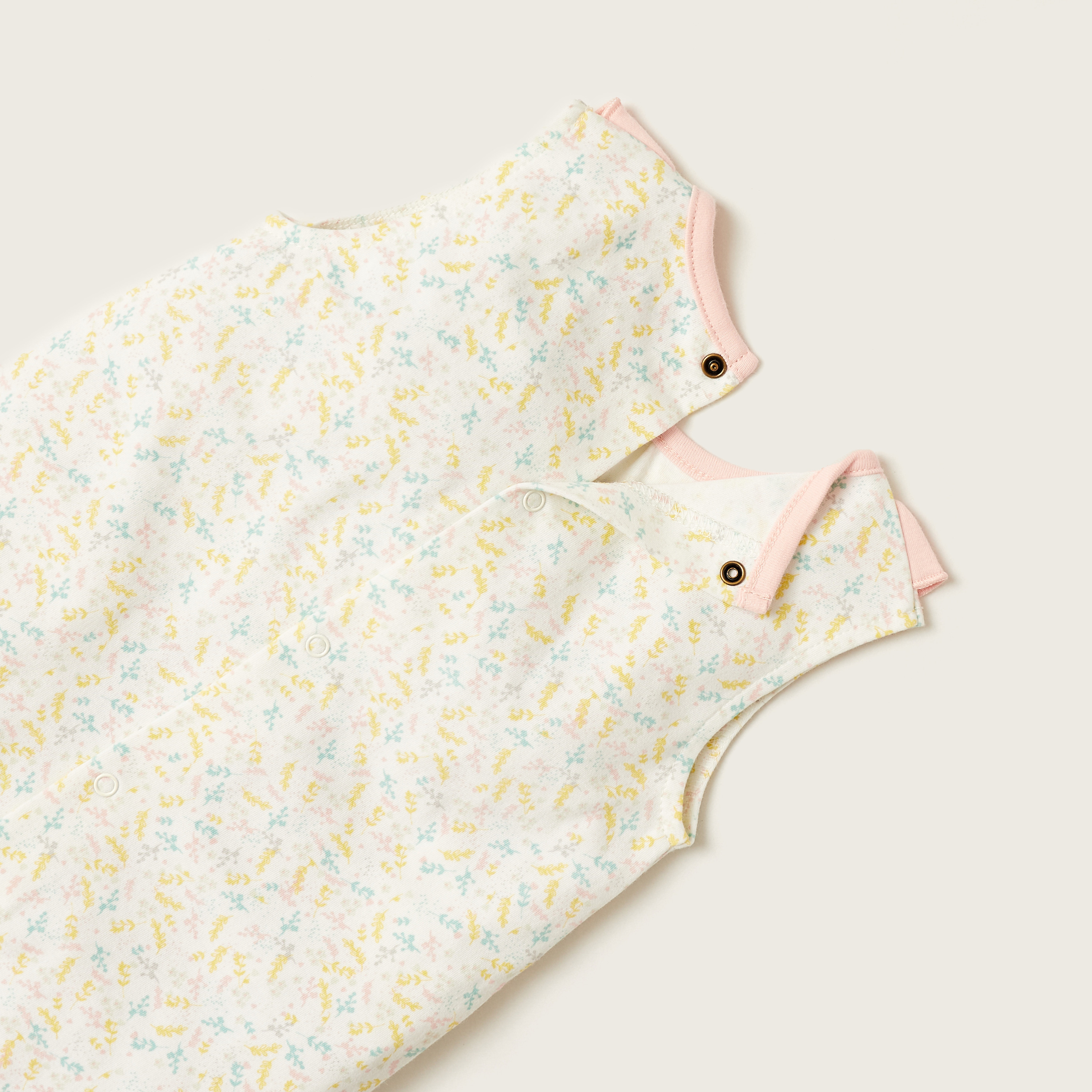 Juniors All-Over Printed Sleeveless Romper with Frill Detail-baby-girls-clothing-rompers-image-4