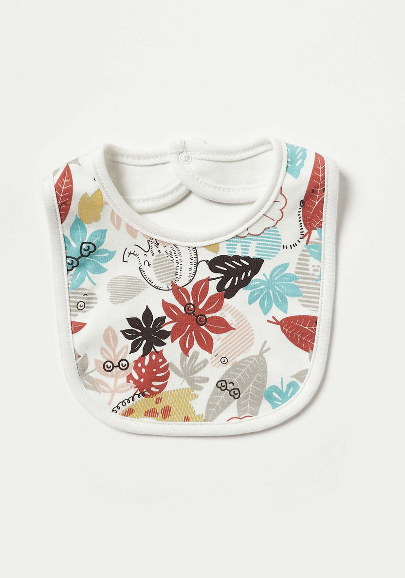 Juniors Tropical Print Bib with Snap Button Closure-Bibs and Burp Cloths-image-0