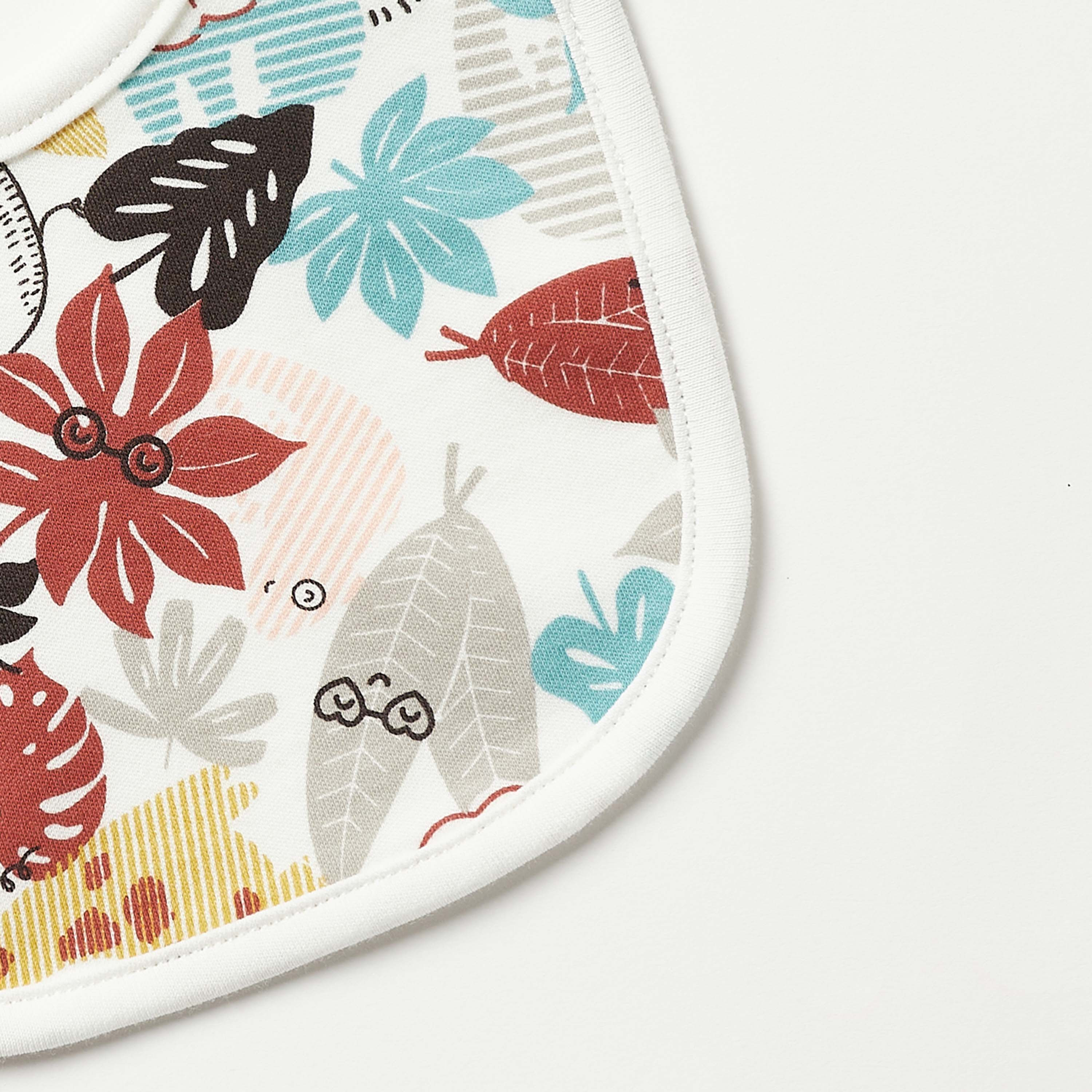 Juniors Tropical Print Bib with Snap Button Closure-baby-feeding-bibs-image-2