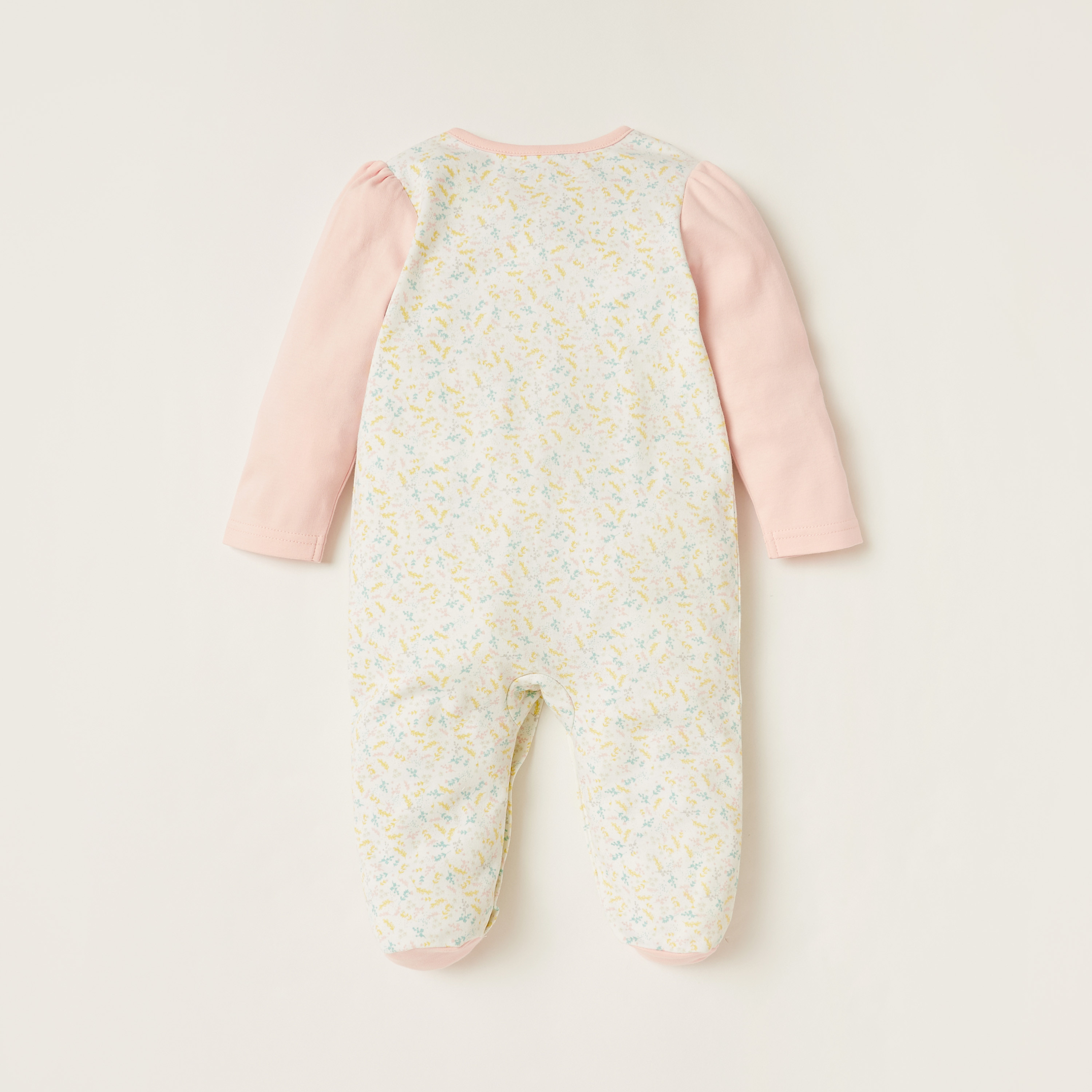 Juniors All-Over Print Closed Feet Sleepsuit with Long Sleeves-baby-girls-clothing-nightwear-sleepsuits-image-3