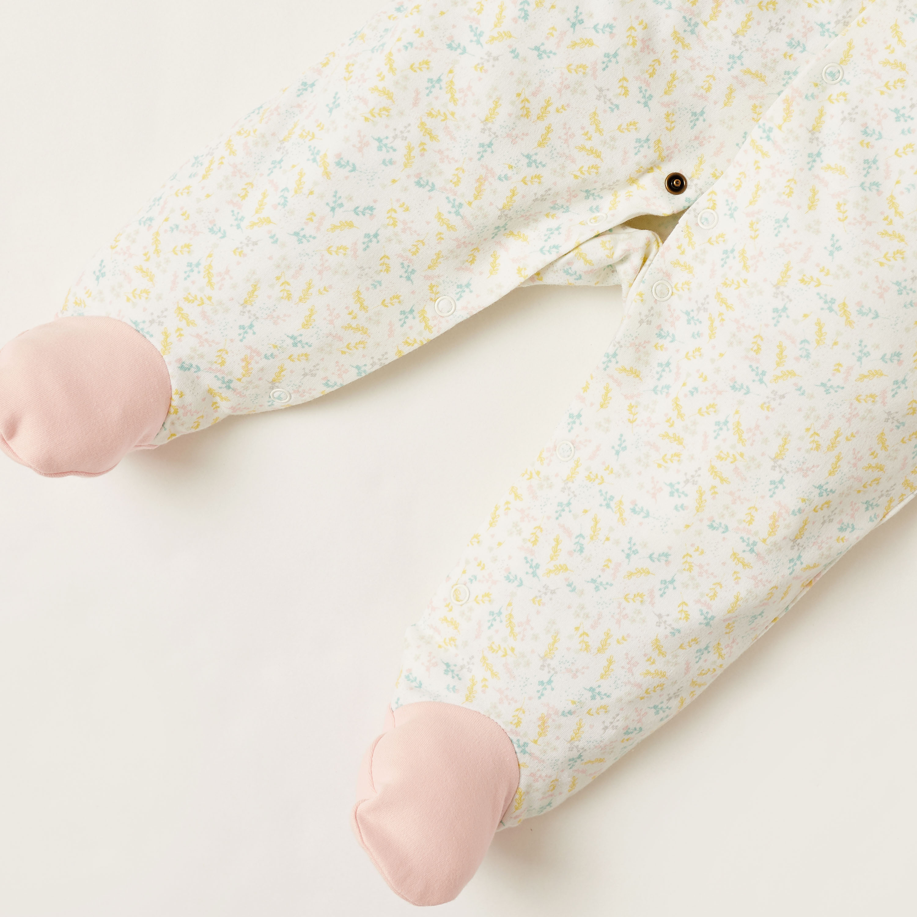 Juniors All-Over Print Closed Feet Sleepsuit with Long Sleeves-baby-girls-clothing-nightwear-sleepsuits-image-4
