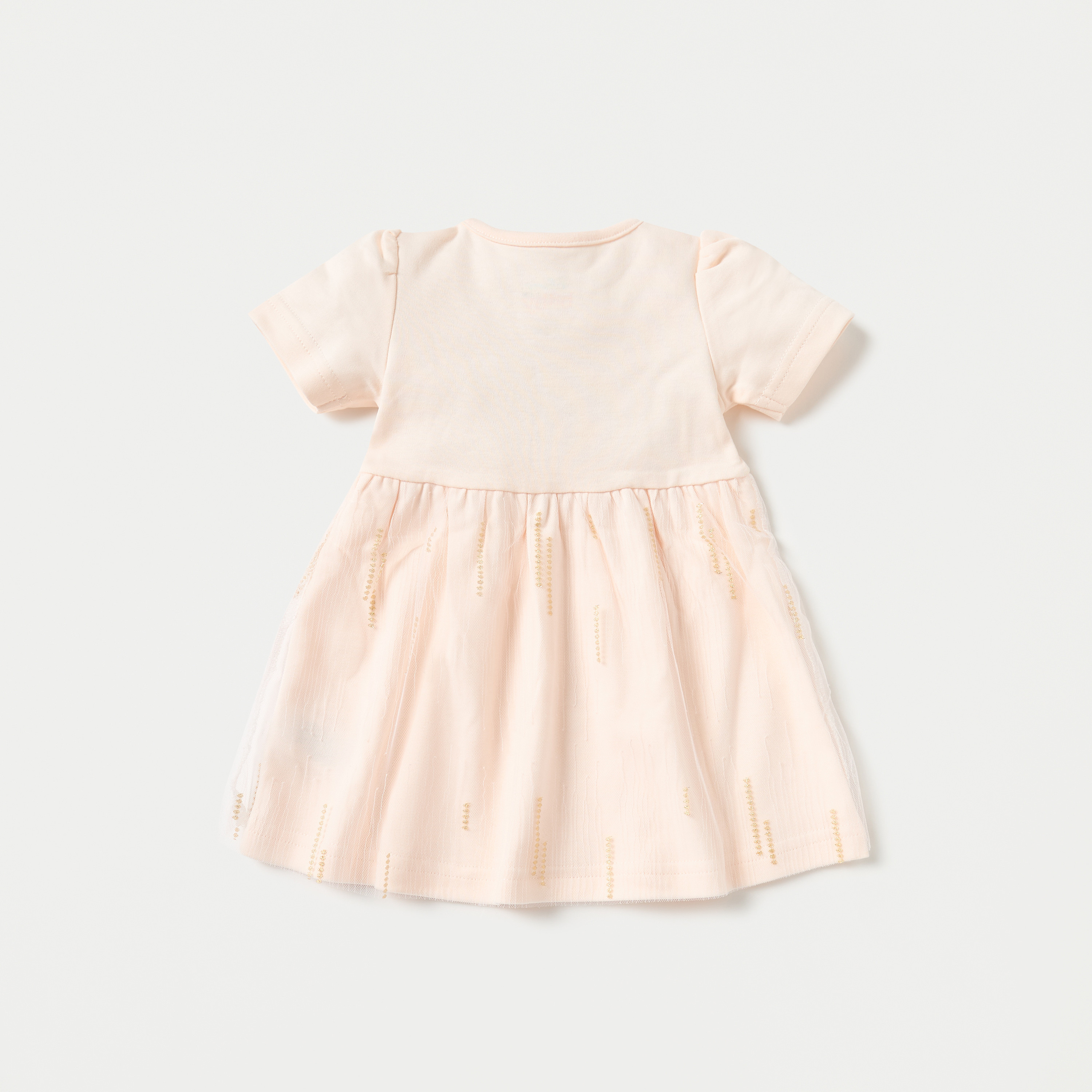 Disney Mickey and Minnie Mouse Print A-line Dress with Short Sleeves-baby-girls-clothing-dressesandjumpsuits-image-3