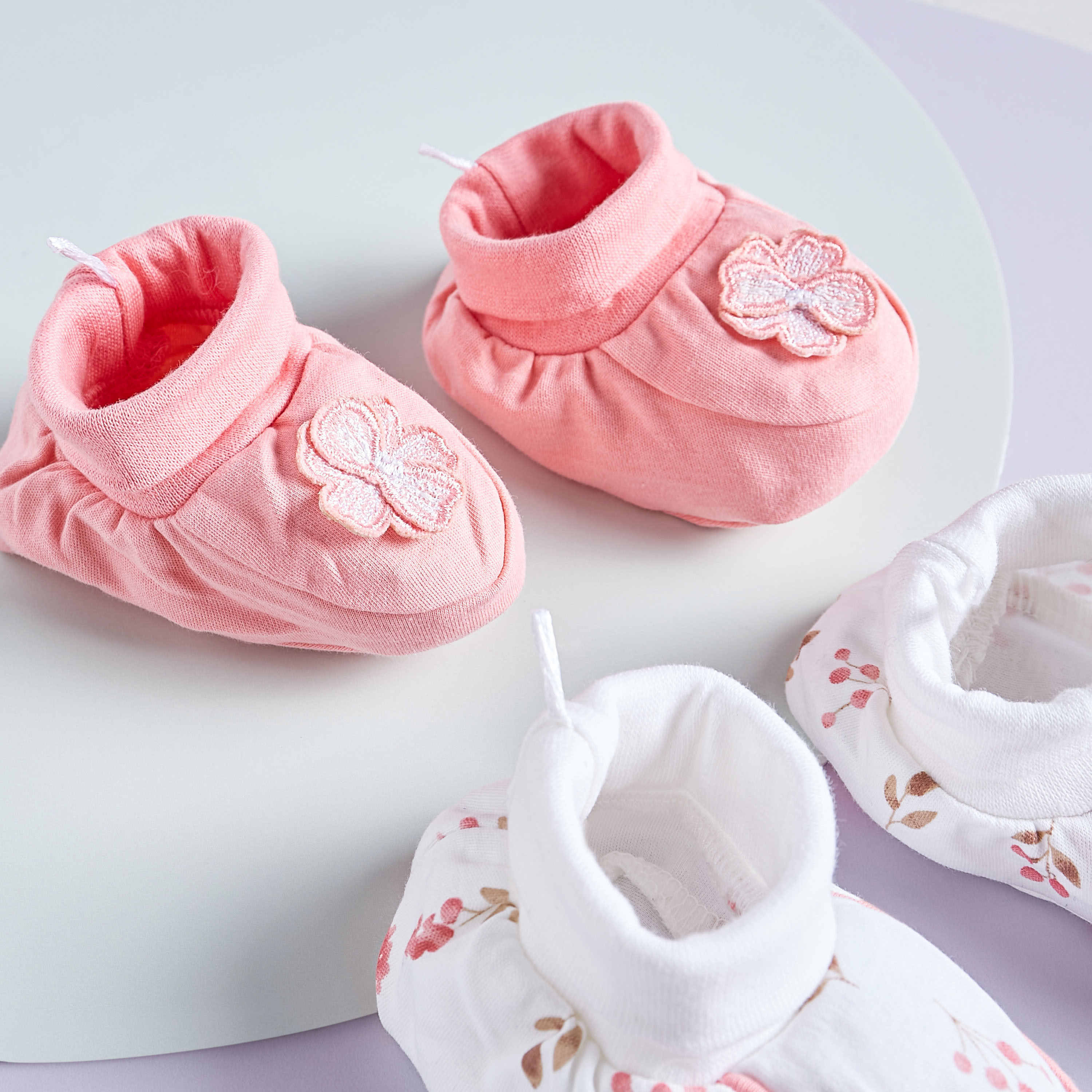 Juniors Floral Detail Booties - Set of 2-promo_babyshop_Buy3for10_UAE230426-image-3