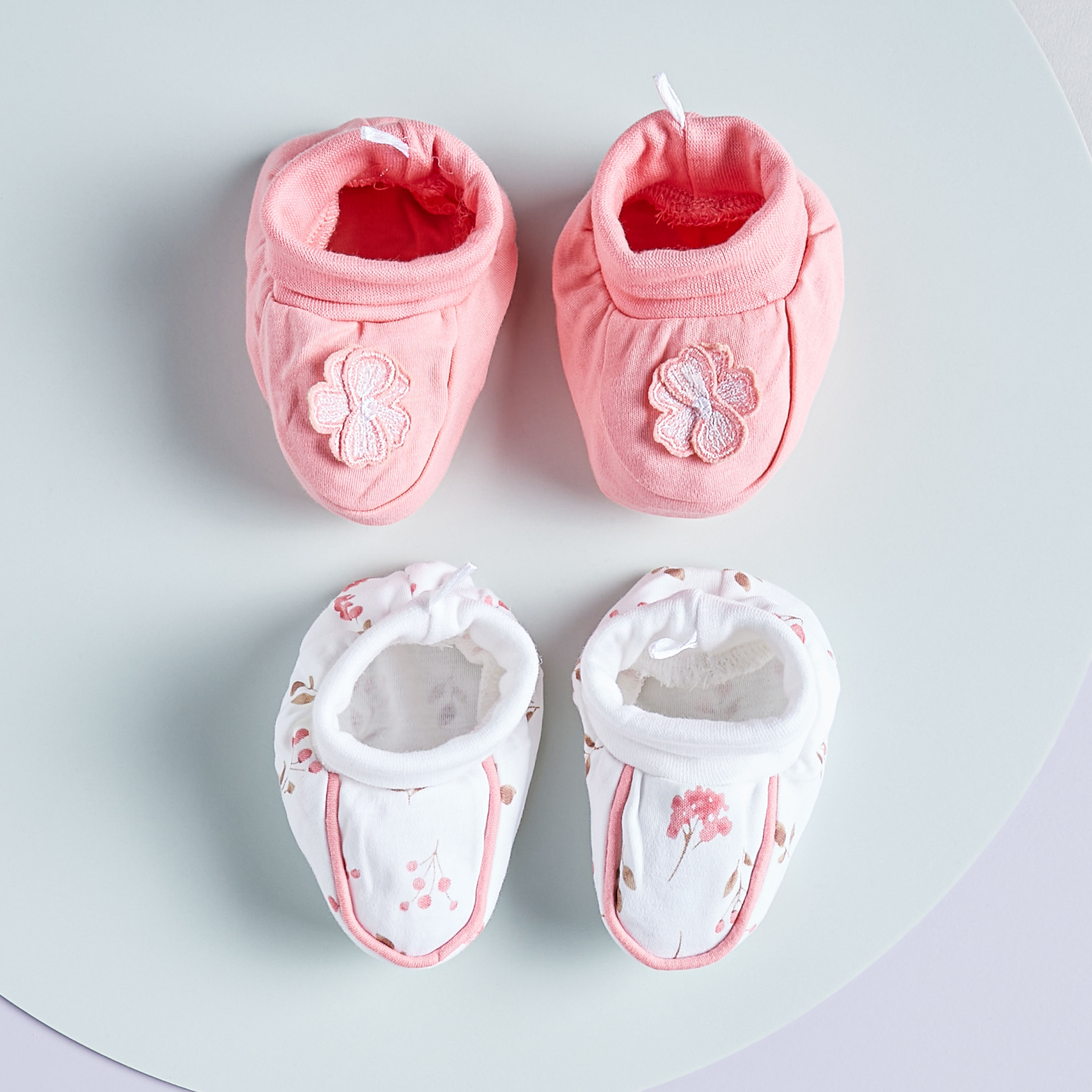 Juniors Floral Detail Booties - Set of 2-promo_babyshop_Buy3for10_UAE230426-image-5