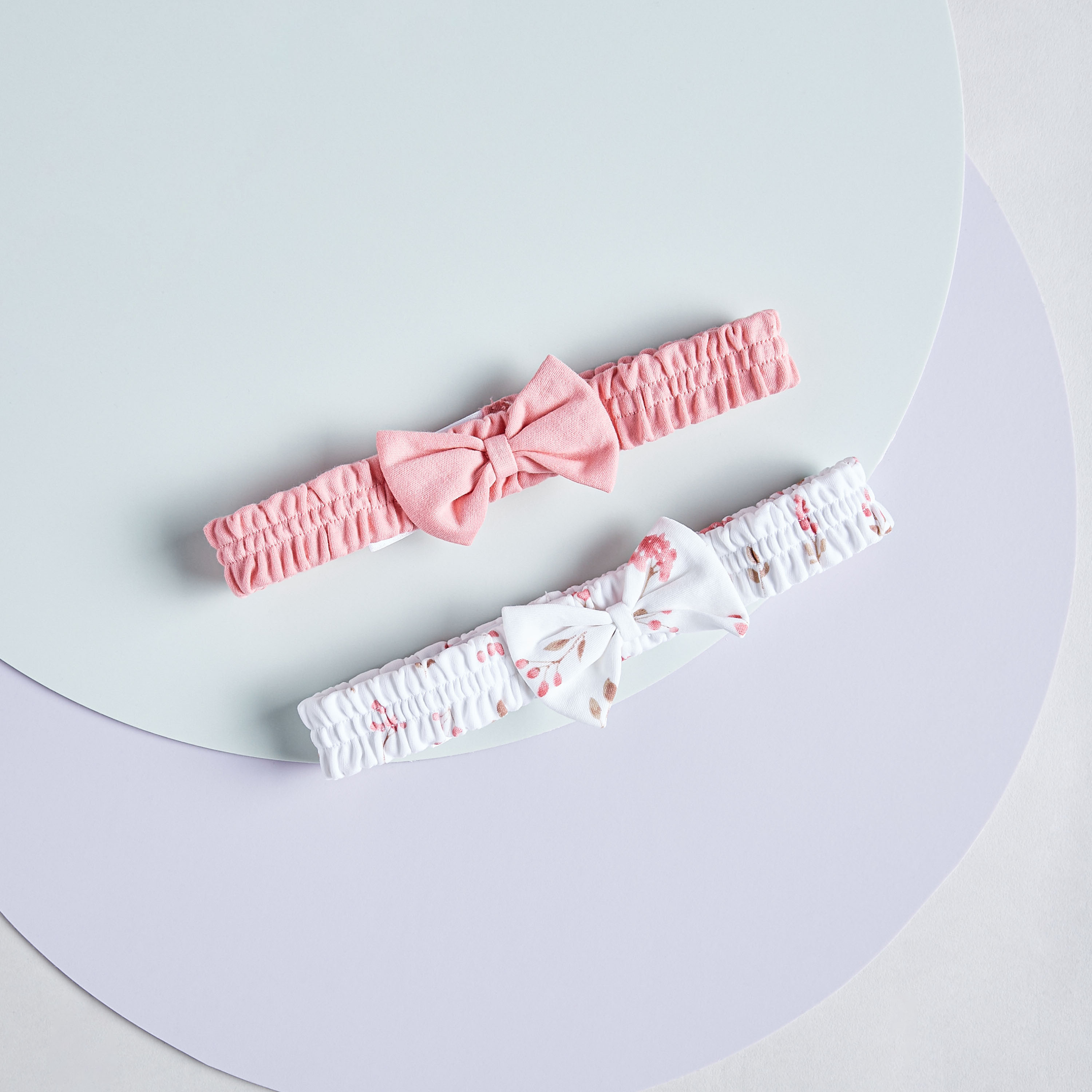 شرائط رأس بتزيينات فيونكة من جونيورز - طقم من قطعتين-baby-girls-accessories-hairaccessories-image-1