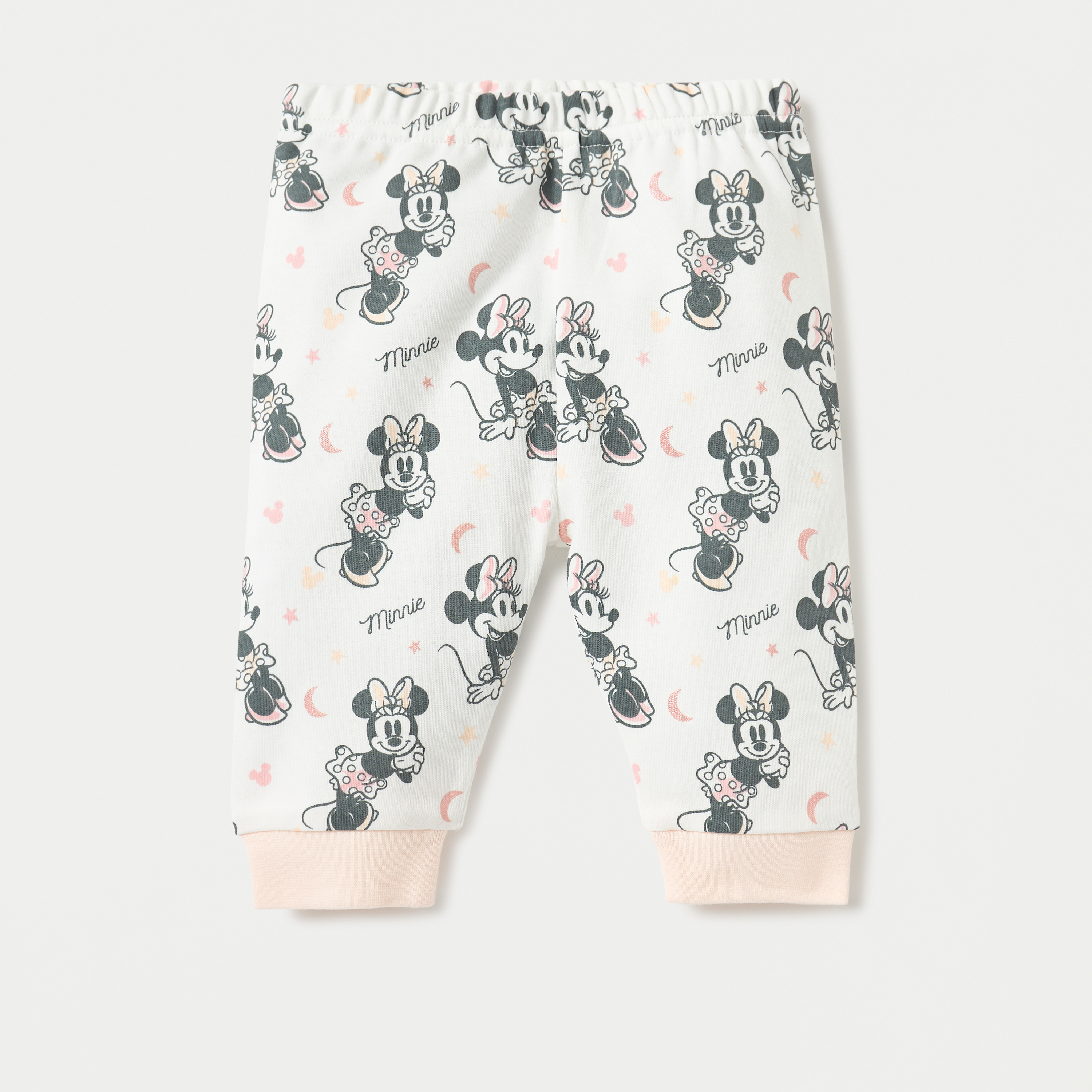 Disney Minnie Mouse Print Long Sleeves T-shirt and Pyjama Set-baby-girls-clothing-nightwear-pyjamasets-image-3