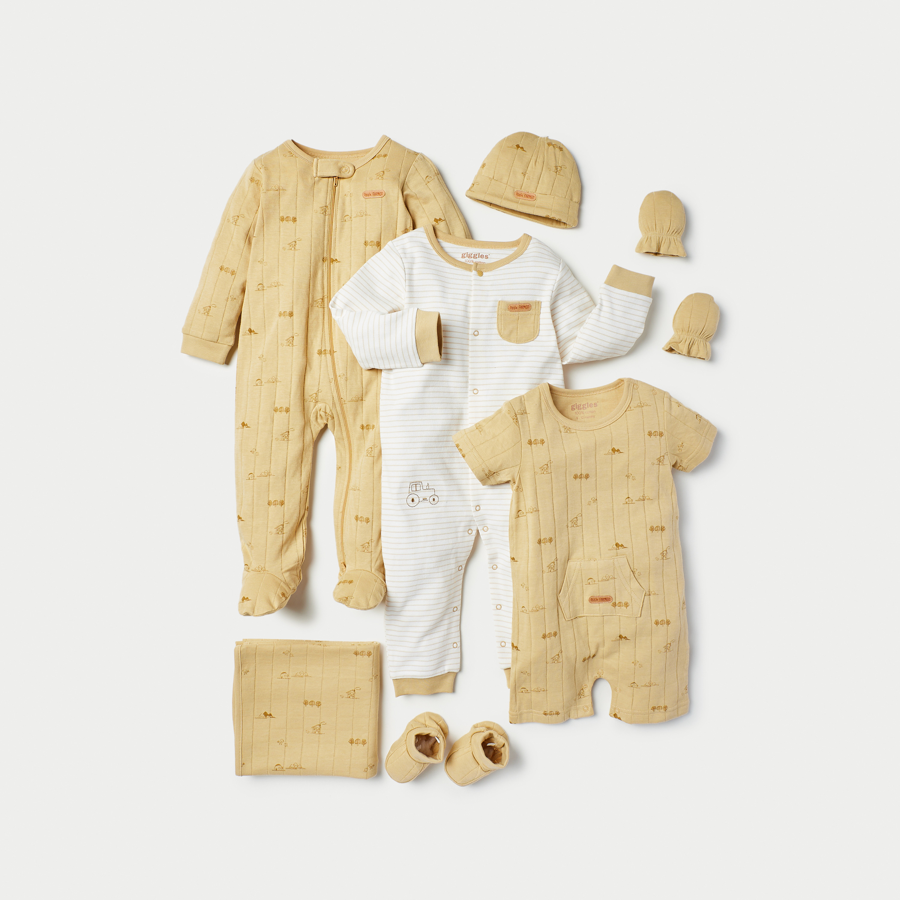 Giggles Printed Romper with Short Sleeves and Button Closure-baby-boys-clothing-winterwear-rompers-image-5