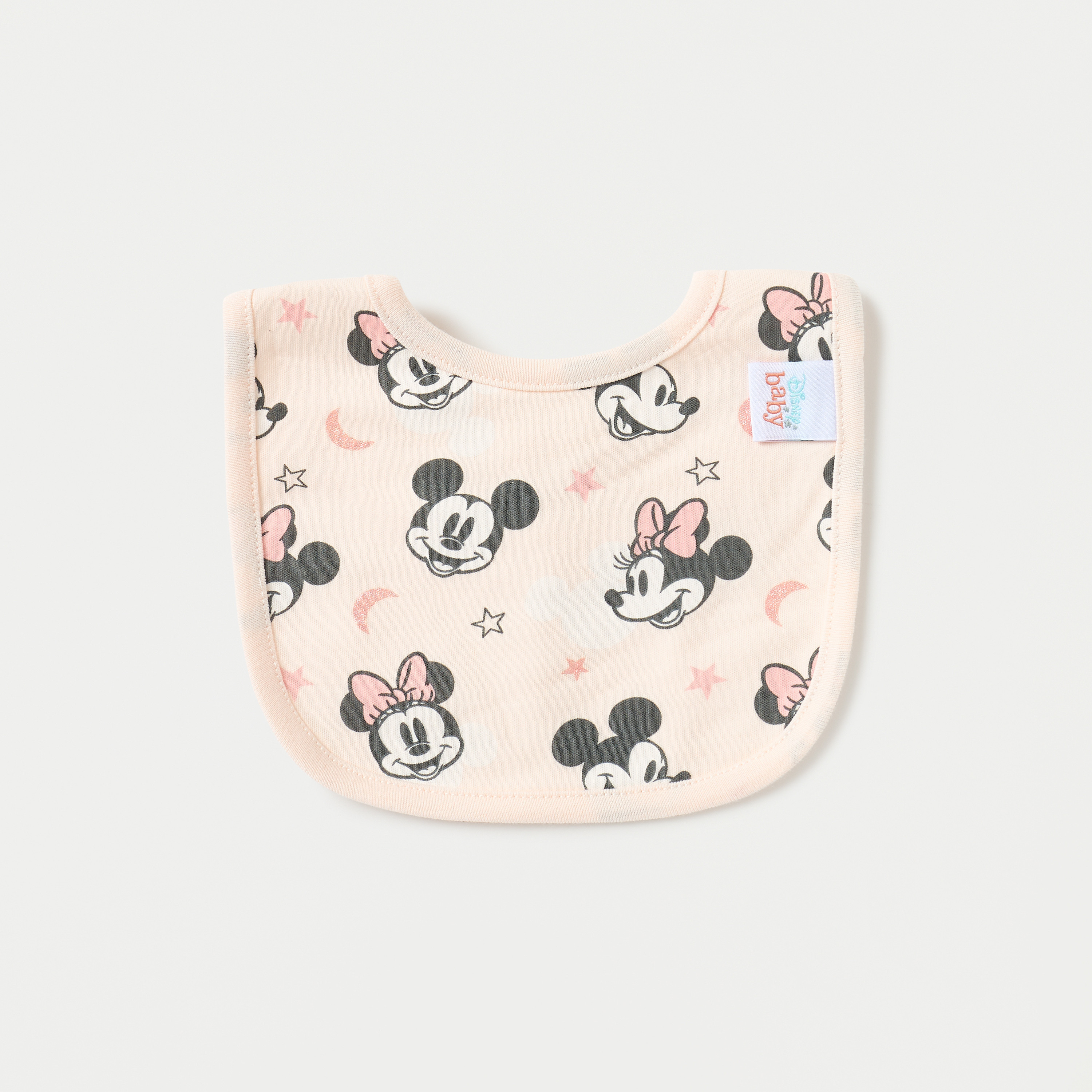 مريلة بأزرار إغلاق كبّاس وطبعات ميكي وميني ماوس من ديزني-baby-feeding-bibs-image-1