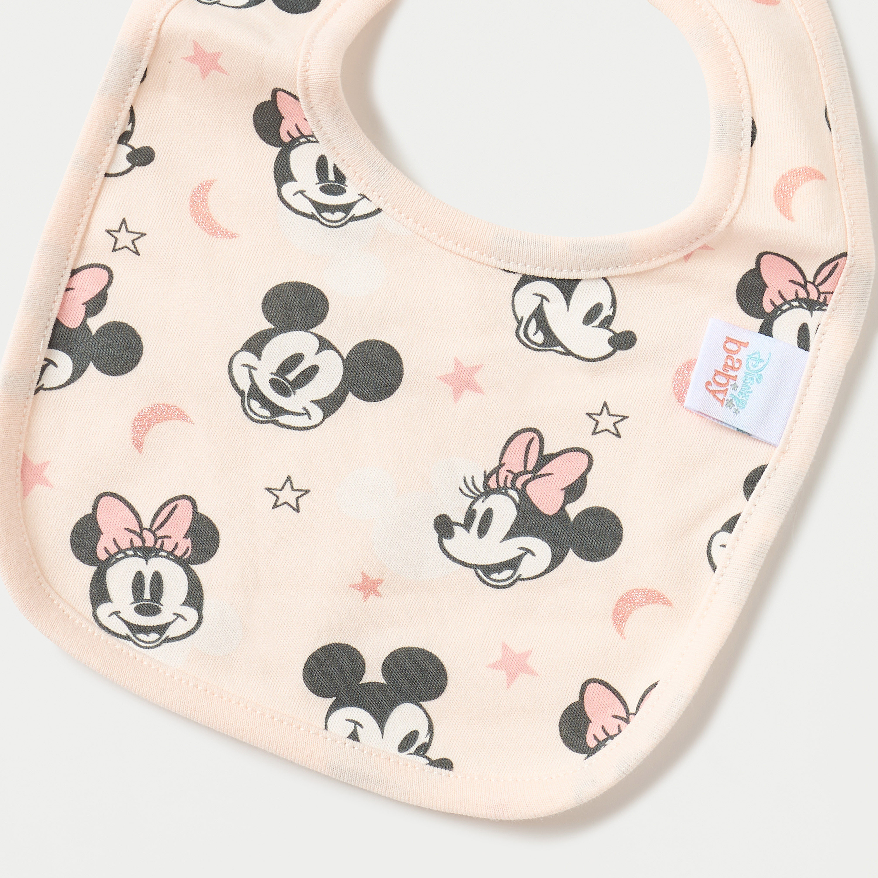 مريلة بأزرار إغلاق كبّاس وطبعات ميكي وميني ماوس من ديزني-baby-feeding-bibs-image-2
