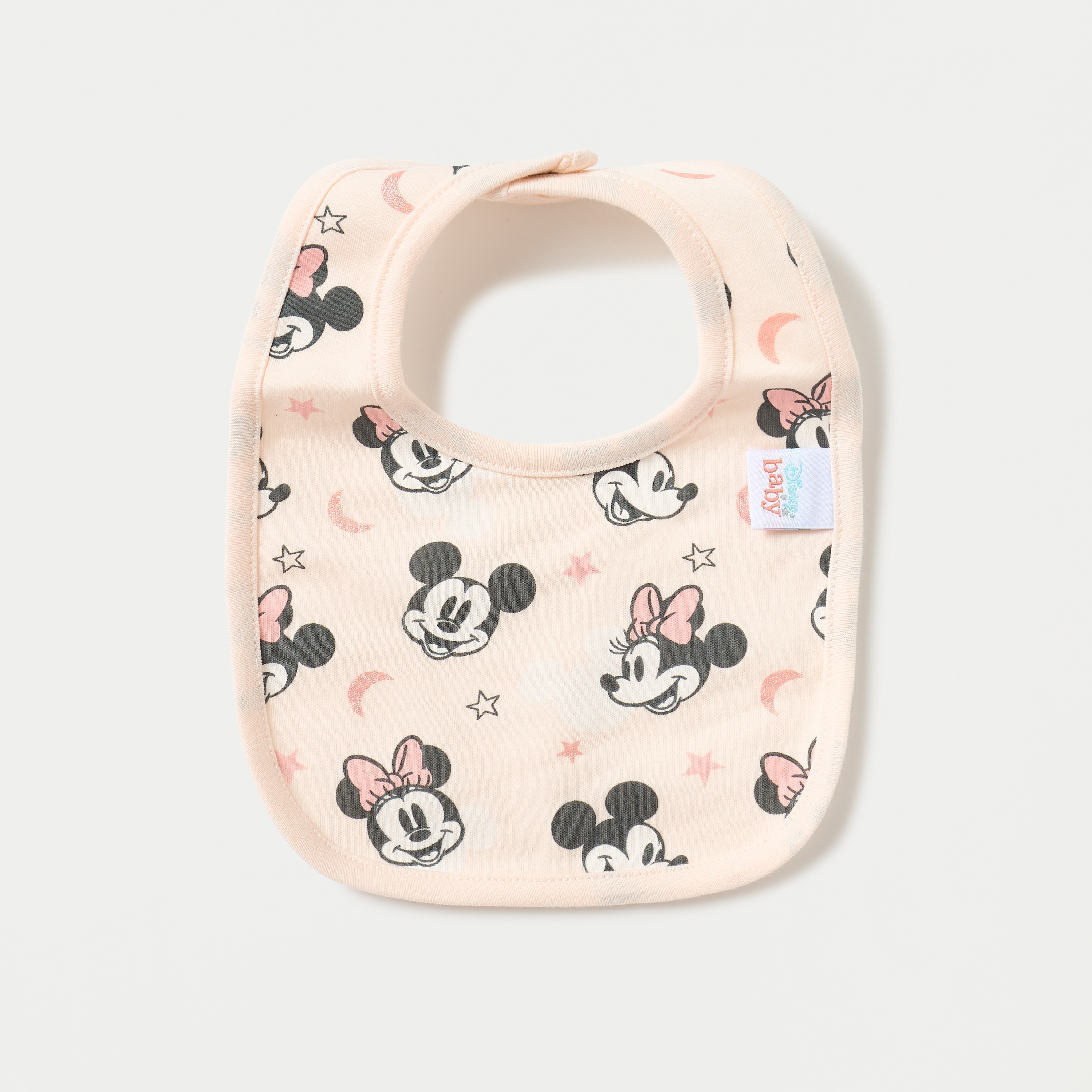 مريلة بأزرار إغلاق كبّاس وطبعات ميكي وميني ماوس من ديزني-baby-feeding-bibs-image-3