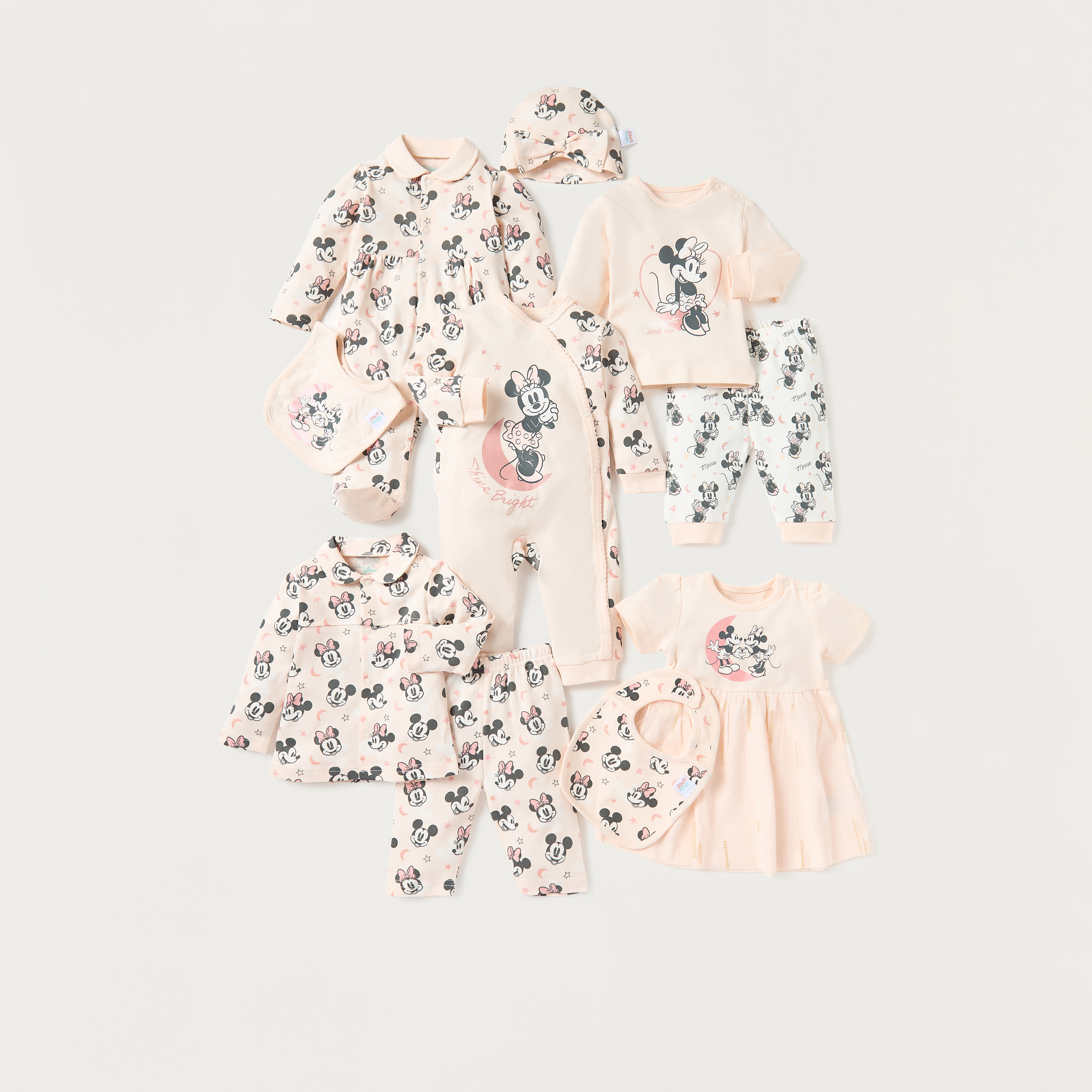مريلة بأزرار إغلاق كبّاس وطبعات ميكي وميني ماوس من ديزني-baby-feeding-bibs-image-5