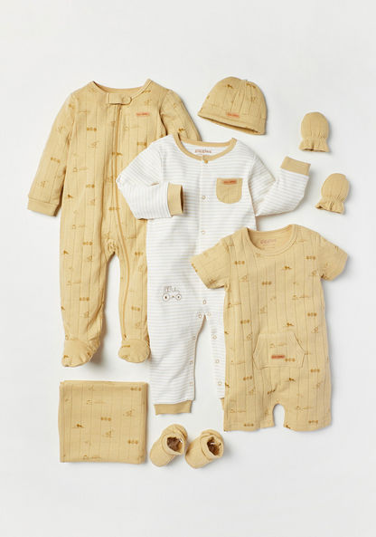 Giggles Textured Dungaree and Long Sleeve T-shirt Set-Rompers%2C Dungarees and Jumpsuits-image-4