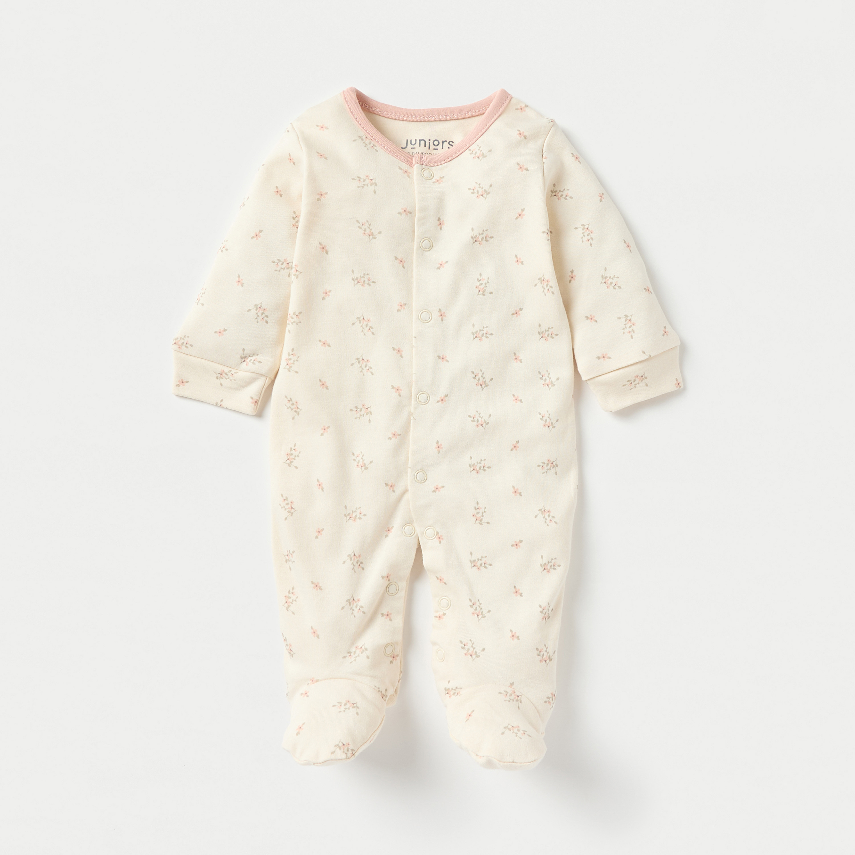 بدلات نوم بأقدام مغلقة وطبعات أزهار من جونيورز - طقم من قطعتين-baby-girls-clothing-nightwear-sleepsuits-image-3