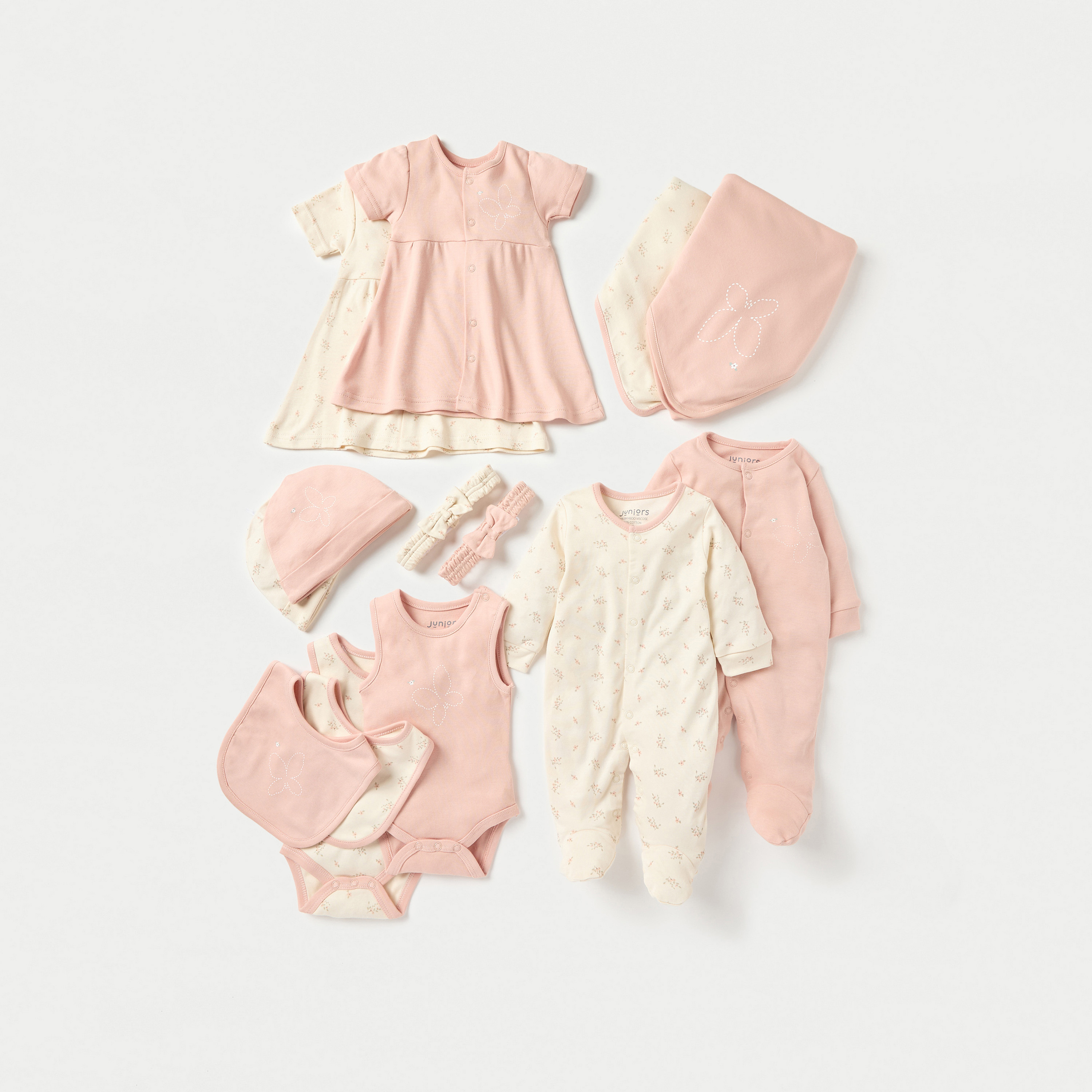 بدلات نوم بأقدام مغلقة وطبعات أزهار من جونيورز - طقم من قطعتين-baby-girls-clothing-nightwear-sleepsuits-image-6