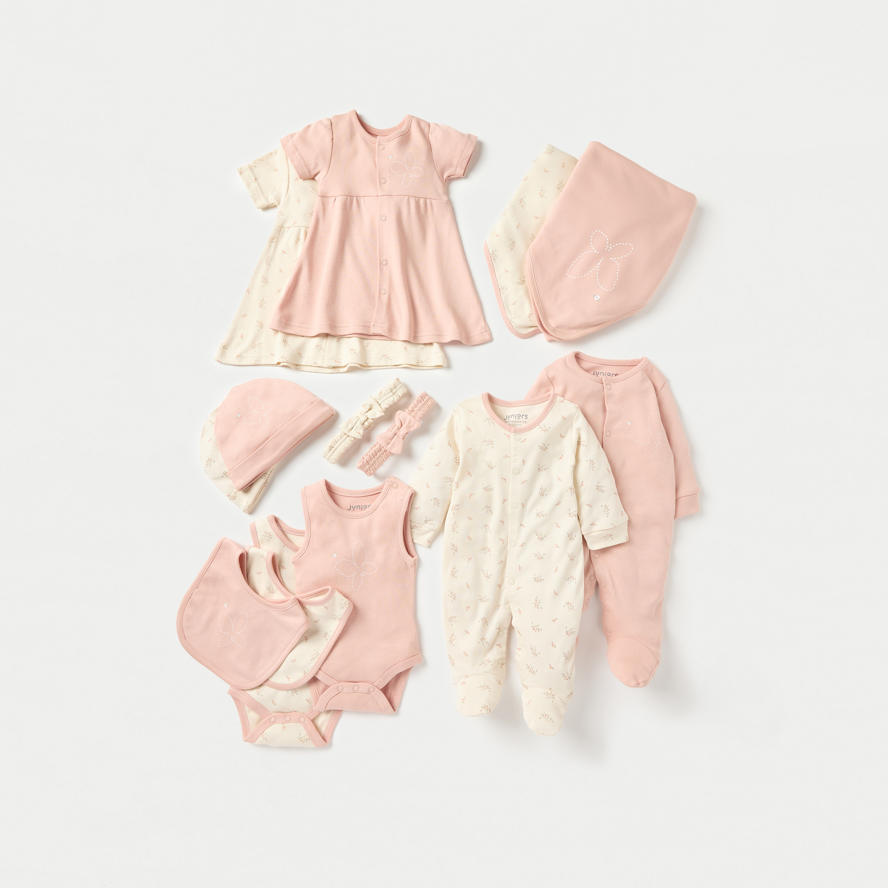 مرايل بطبعات وأزرار إغلاق من جونيورز - طقم من قطعتين-baby-feeding-bibs-image-6