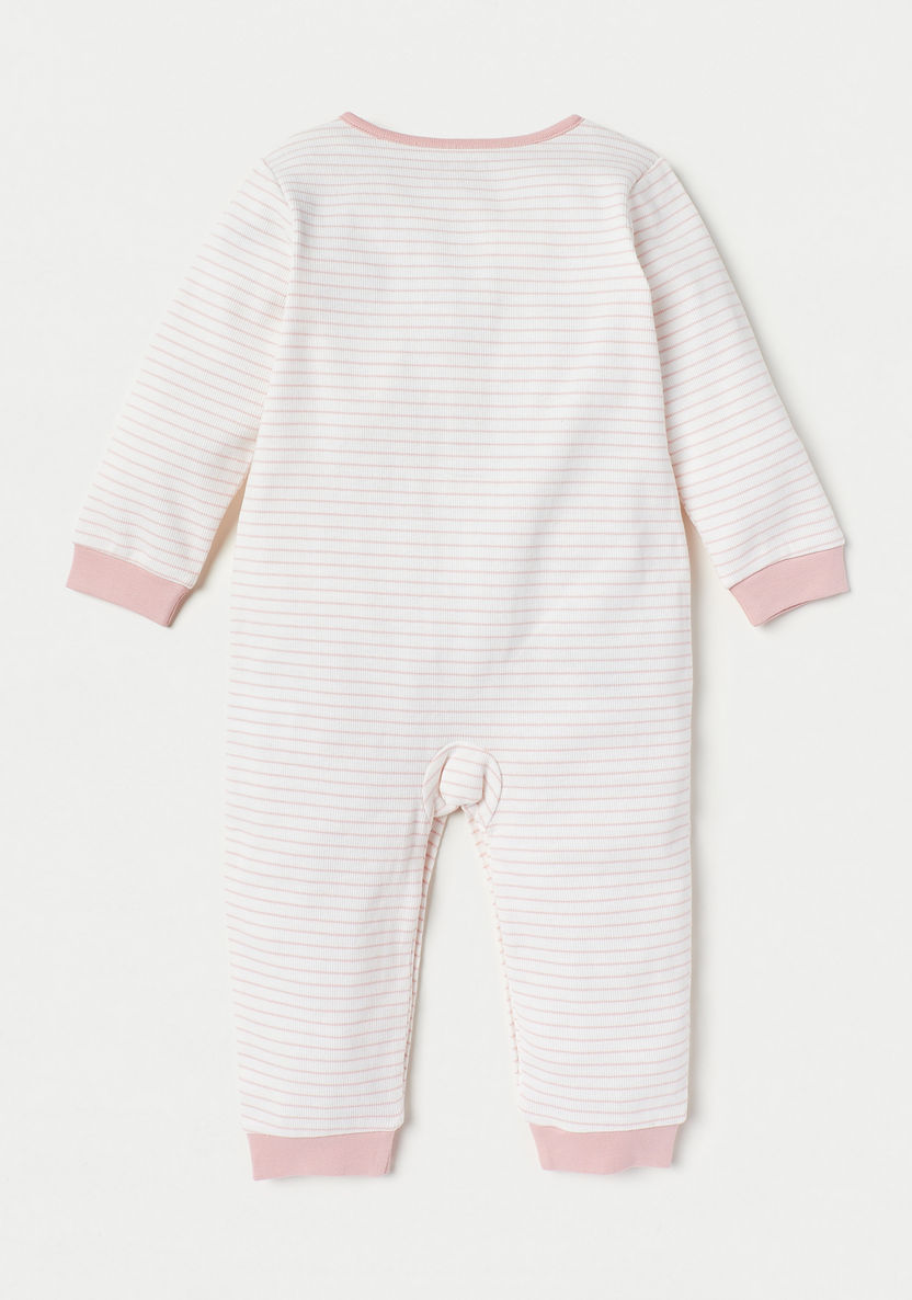 Giggles Striped Sleepsuit with Long Sleeves and Pockets-Sleepsuits-image-3