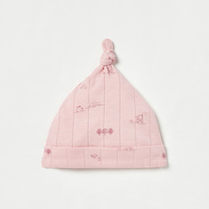 Giggles All-Over Print Cap with Knot Detail