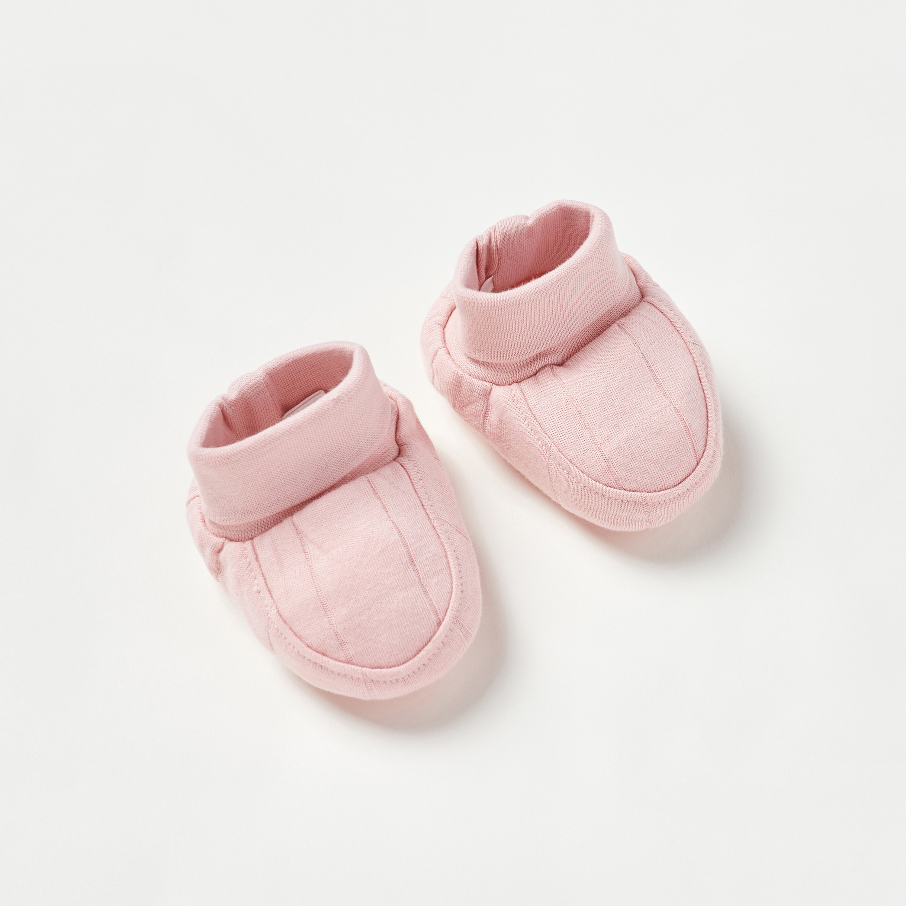 Giggles Striped Booties-baby-girls-shoes-booties-image-2