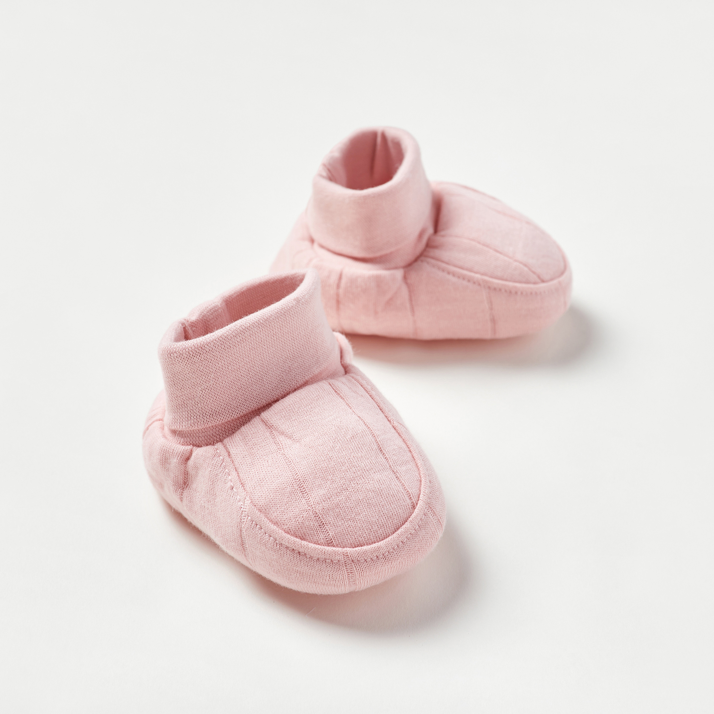 Giggles Striped Booties-baby-girls-shoes-booties-image-3
