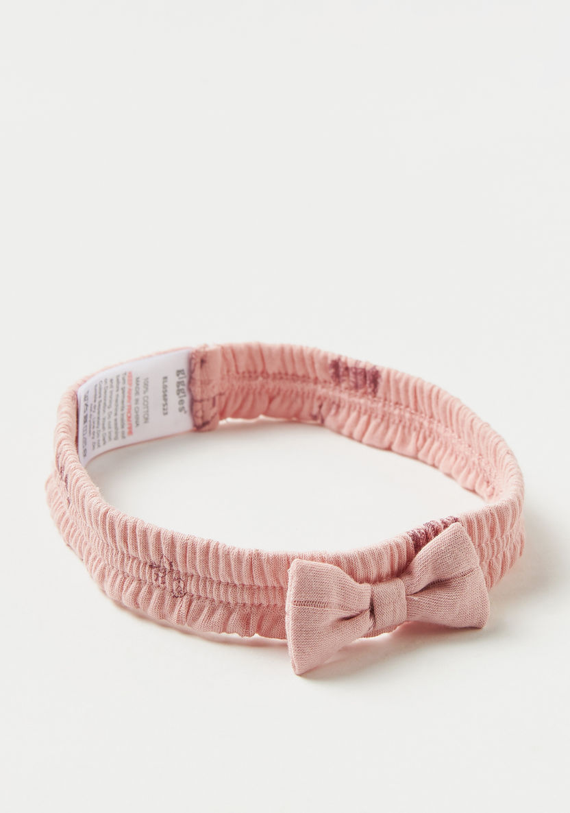 Giggles Textured Headband with Bow Accent-Hair Accessories-image-0