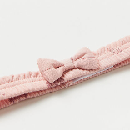 Giggles Textured Headband with Bow Accent-Hair Accessories-image-3