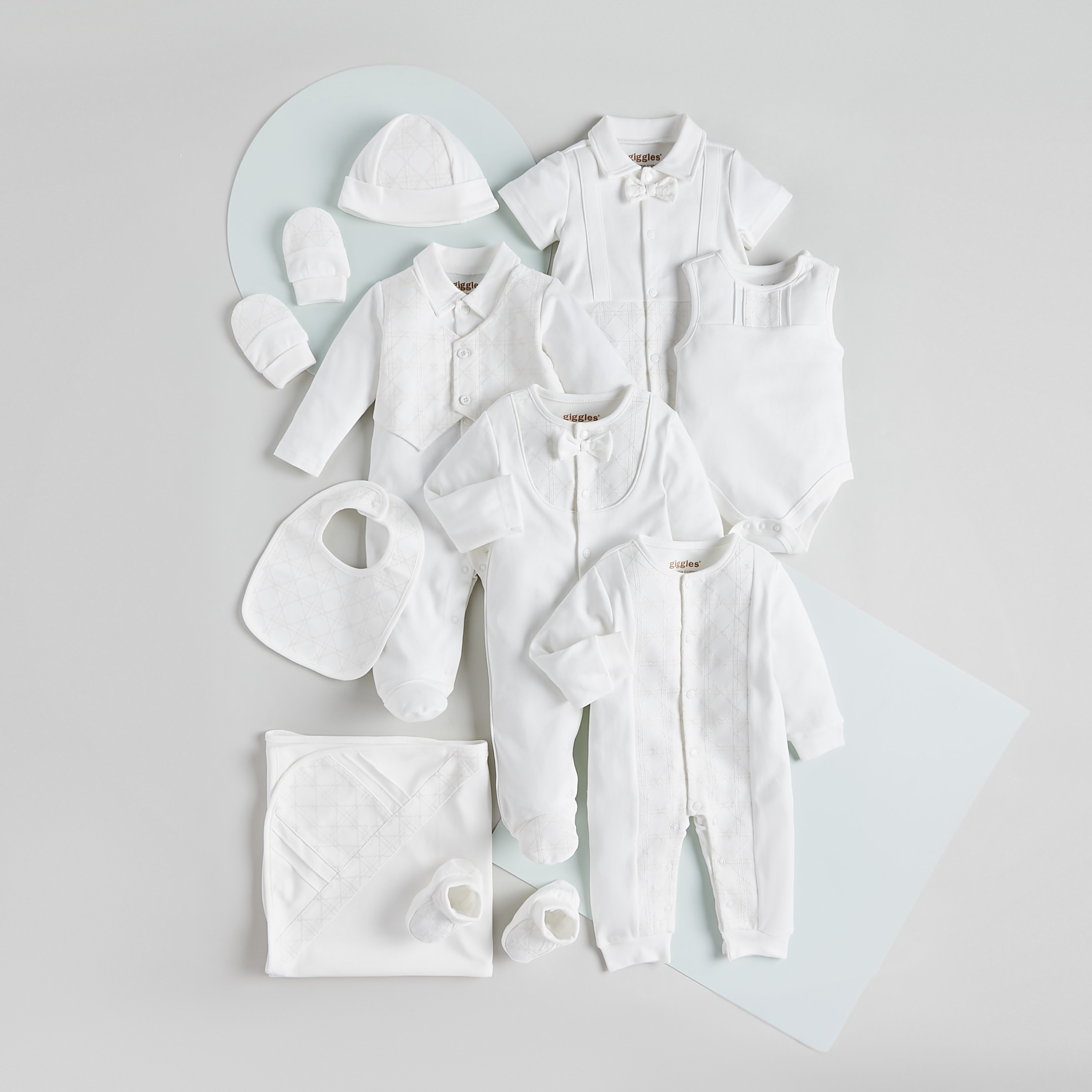 Giggles Solid Collared Romper with Short Sleeves and Bow Detail-baby-boys-clothing-rompers-image-5