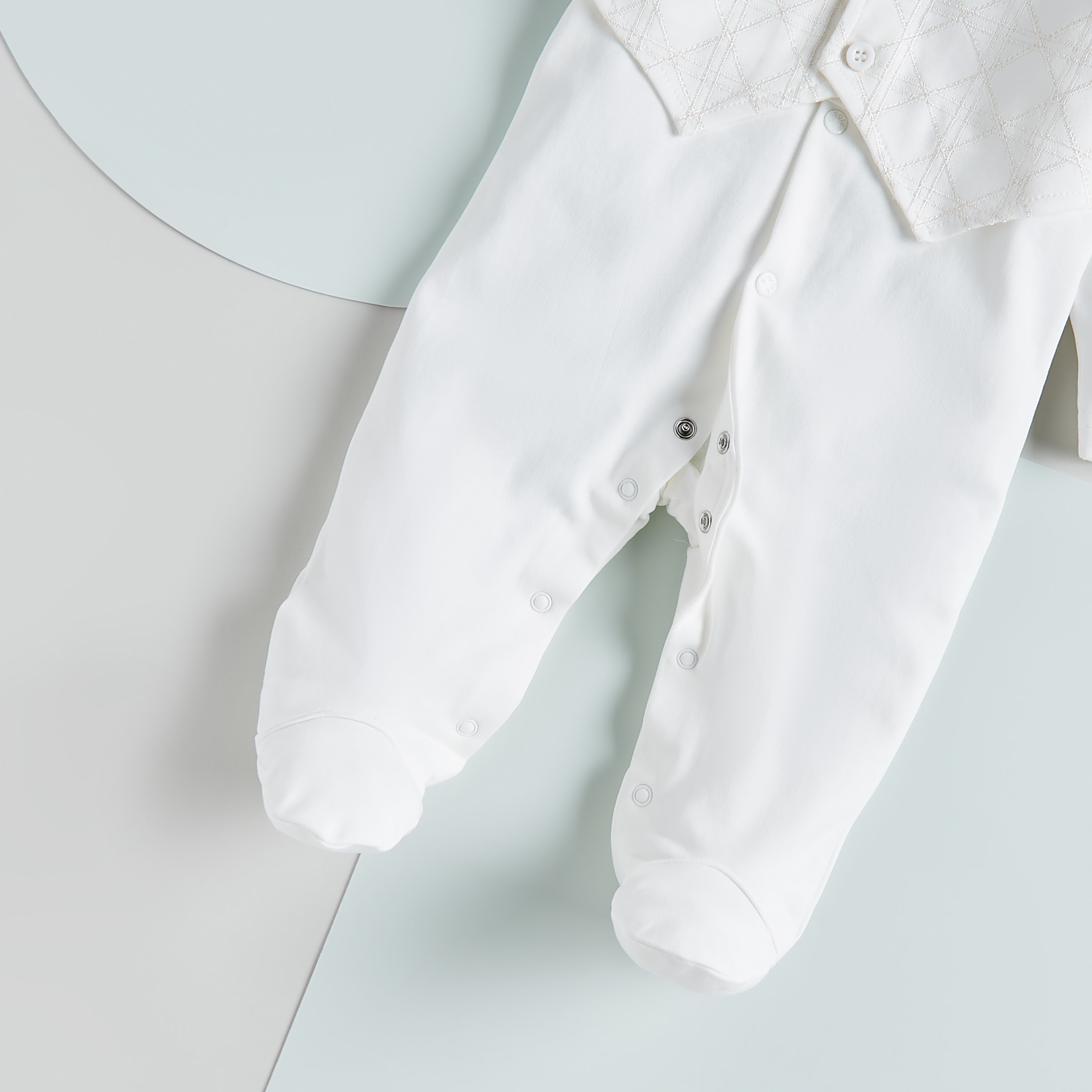 Giggles Solid Collared Sleepsuit with Checked Panel Overlay-baby-boys-clothing-nightwear-sleepsuits-image-4