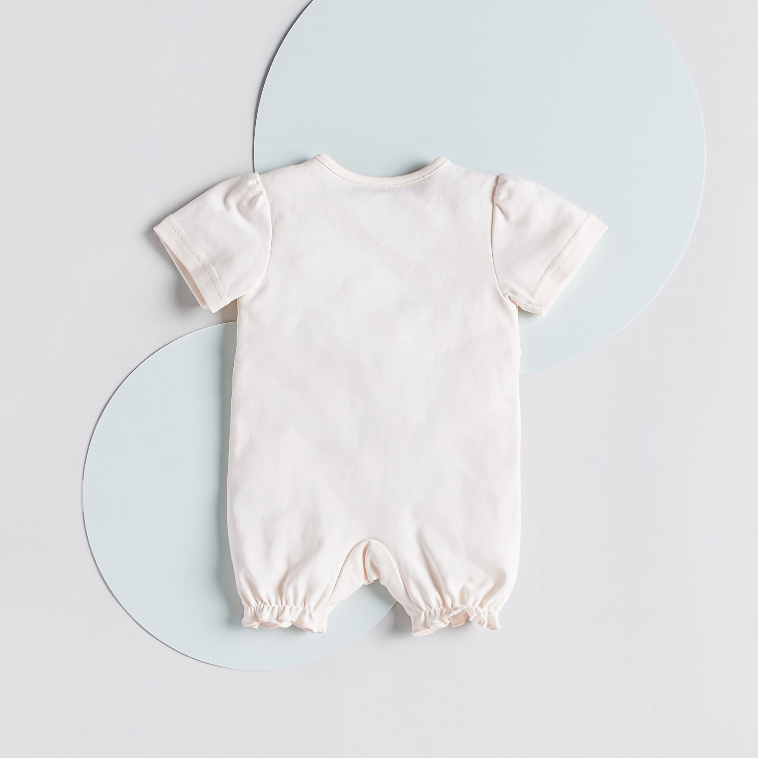 Giggles Embroidered Romper with Short Sleeves and Snap Button Closure-baby-girls-clothing-rompers-image-2
