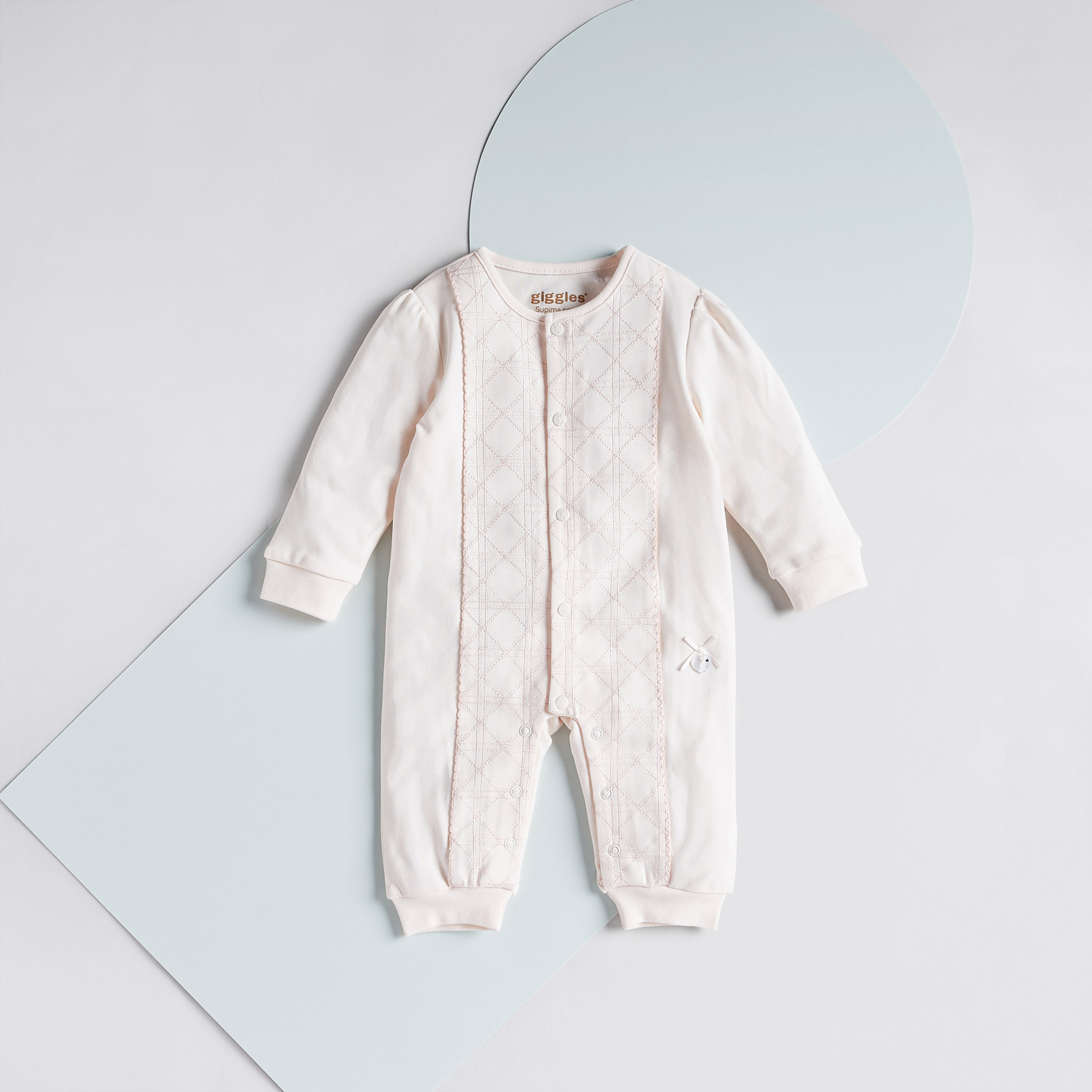 Giggles Embroidered Long Sleeves Sleepsuit with Round Neck and Snap Button Closure-baby-girls-clothing-nightwear-sleepsuits-image-1