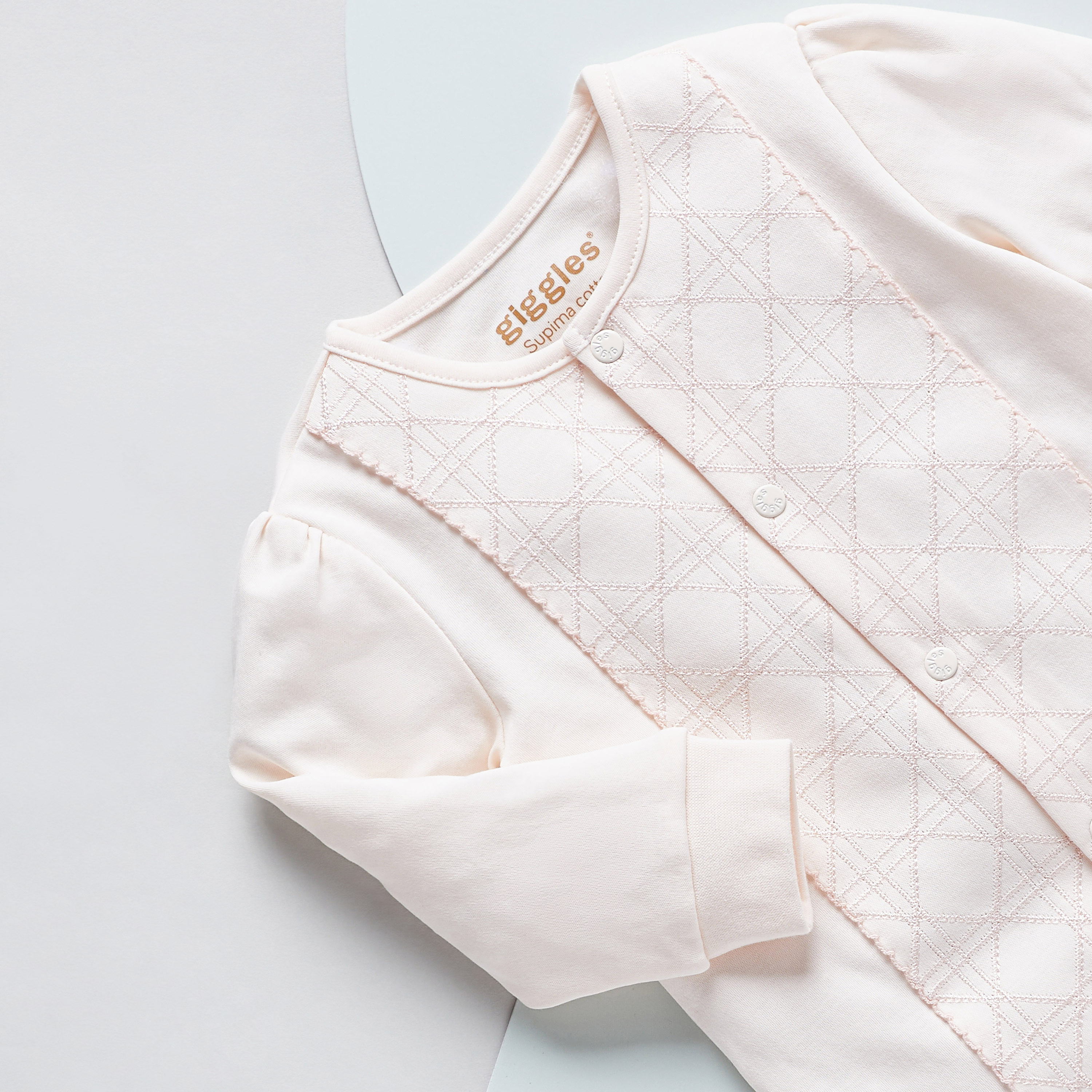 Giggles Embroidered Long Sleeves Sleepsuit with Round Neck and Snap Button Closure-baby-girls-clothing-nightwear-sleepsuits-image-3