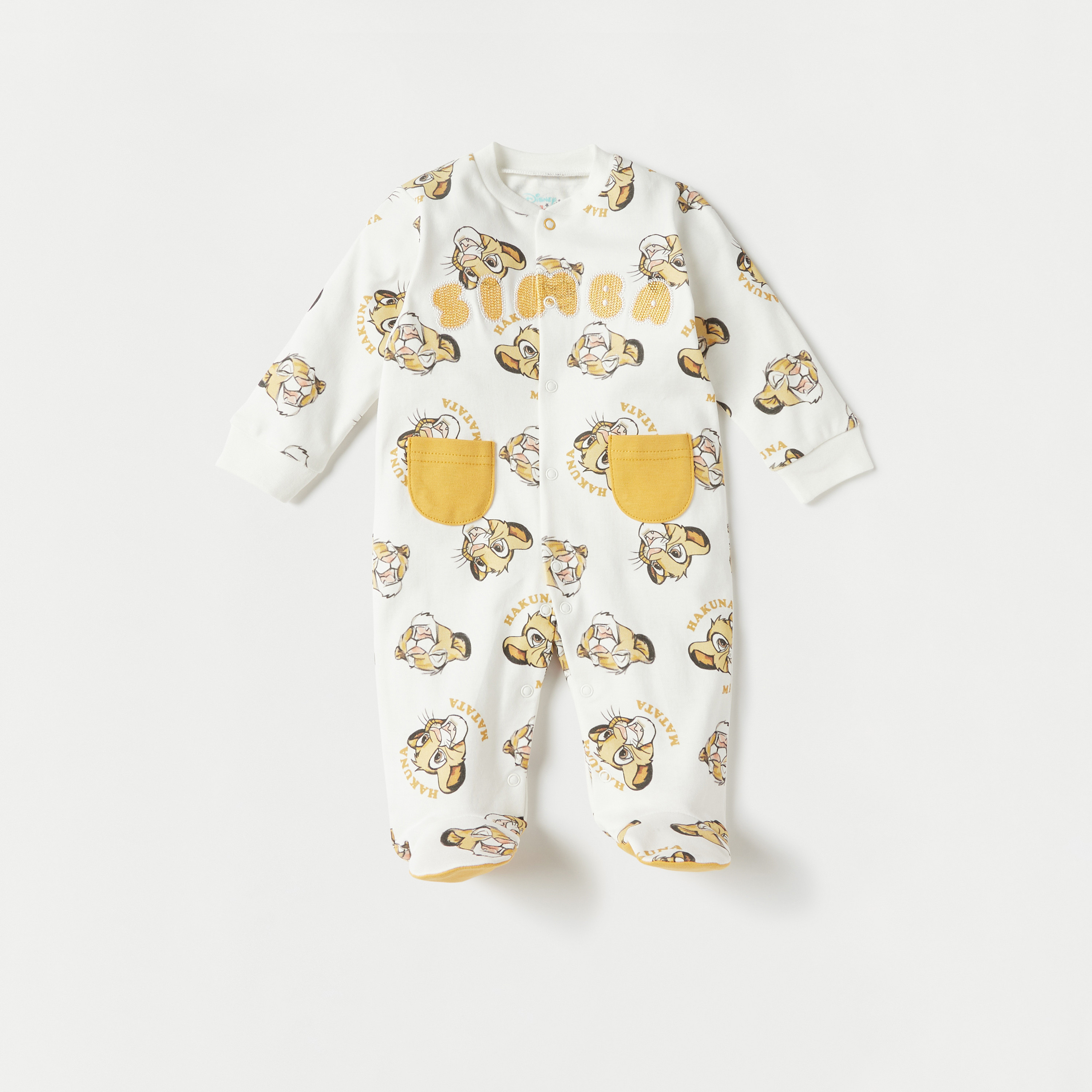 Buy Disney All Over Lion King Print Closed Feet Sleepsuit with