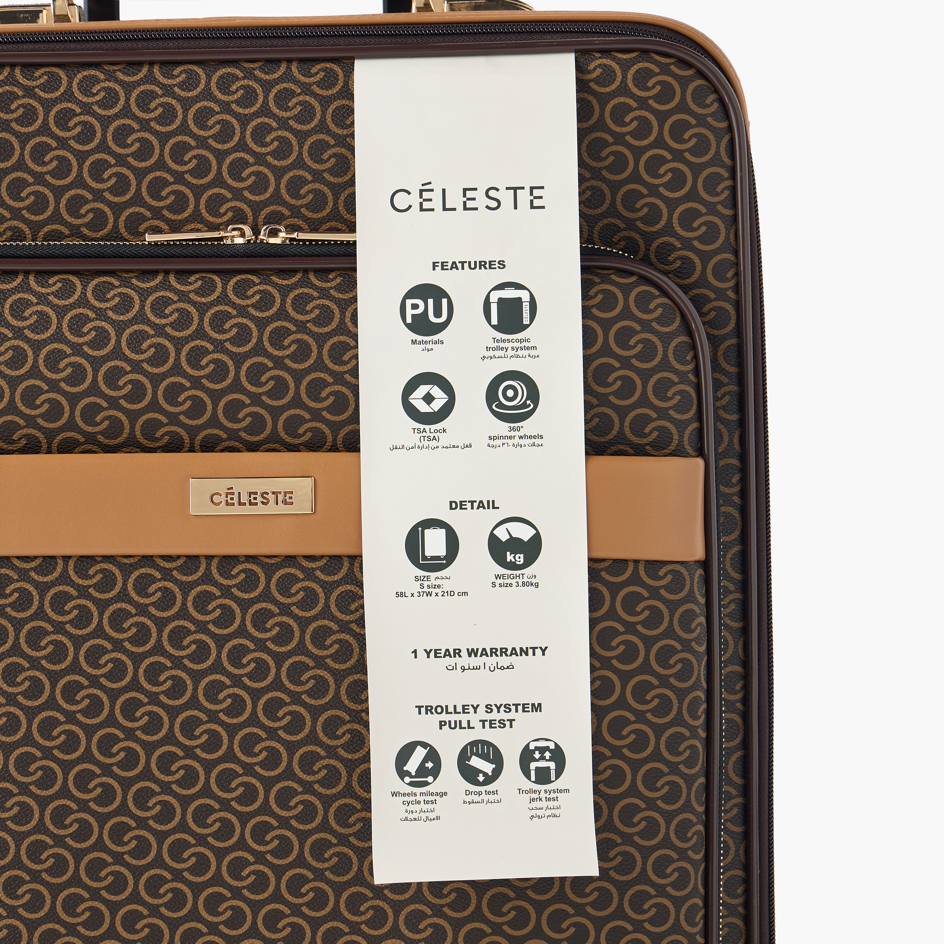 Celeste Monogram Print Softcase Trolley Bag with Retractable Handle-travel-luggagesandbags-luggage-image-7
