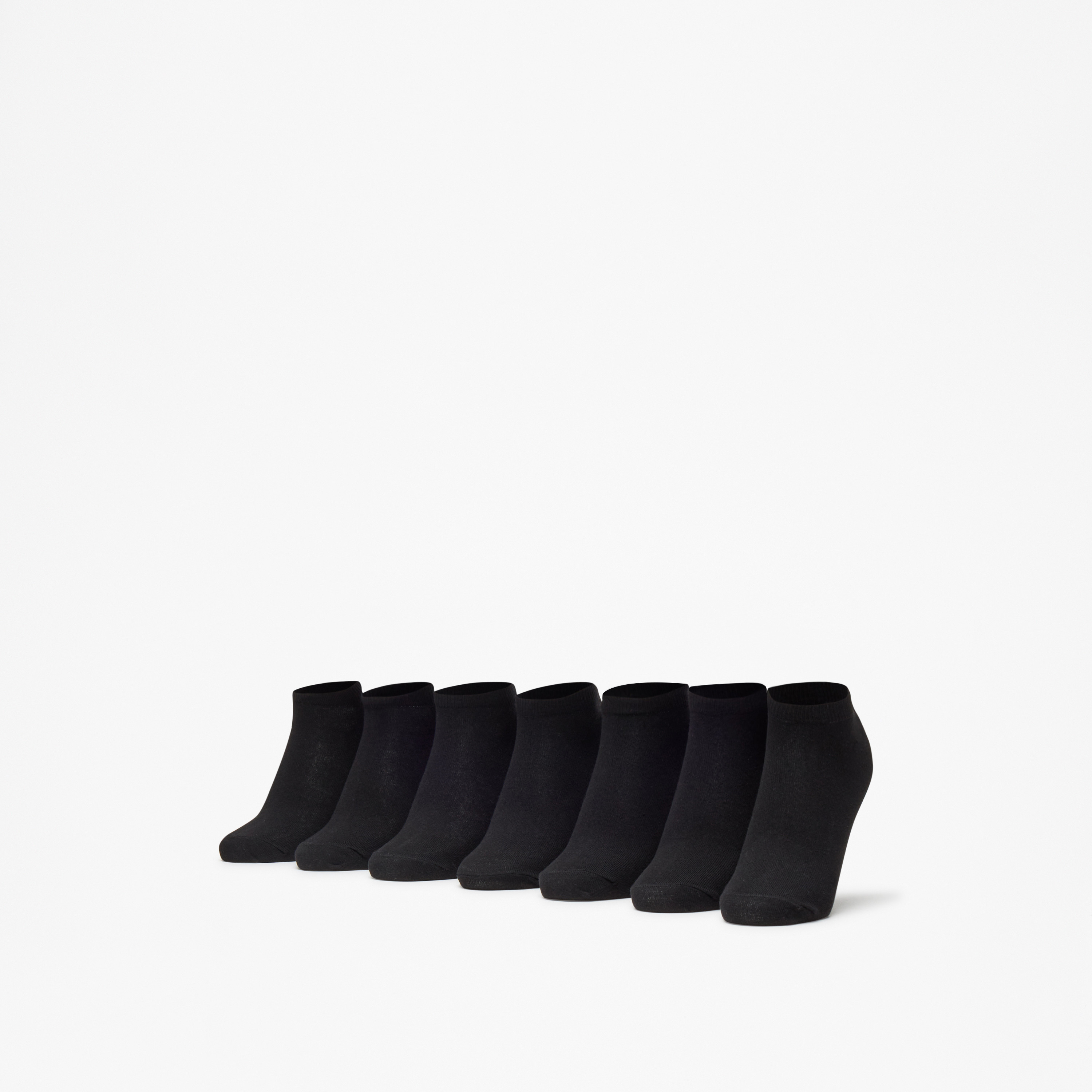 Flora Bella Flora Bella Solid Ankle Length Socks - Set of 7-women-socksandstockings-image-1