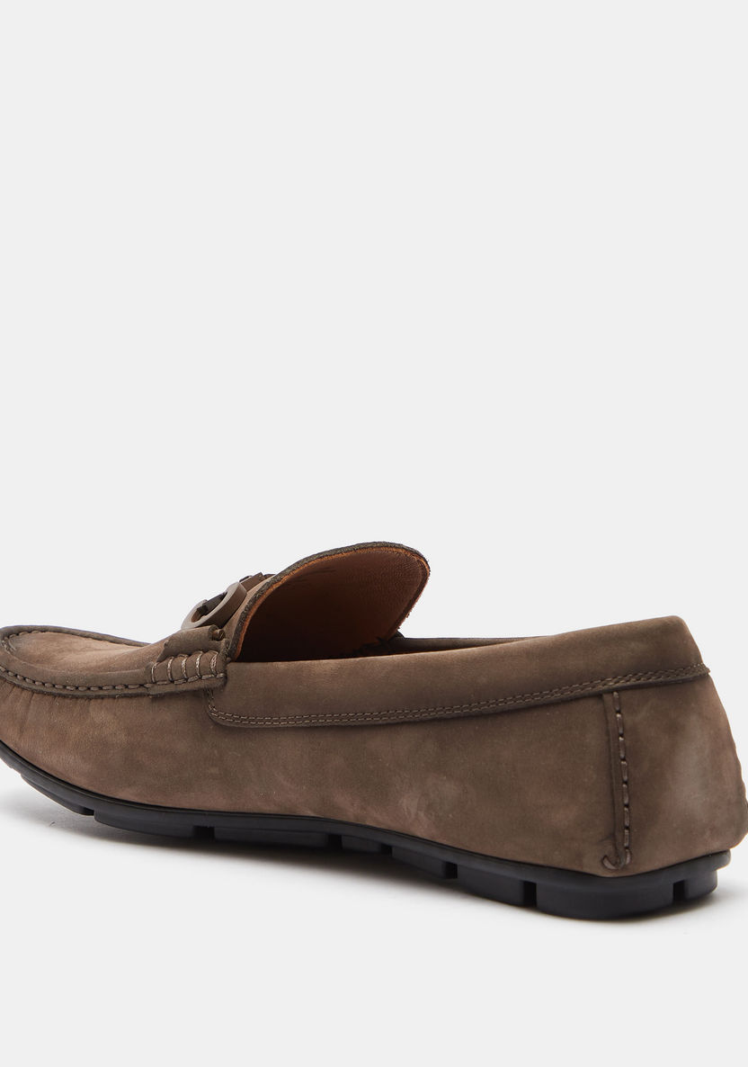 Duchini Men's Slip-On Moccasins with Metal Accent-Men%27s Casual Shoes-image-1