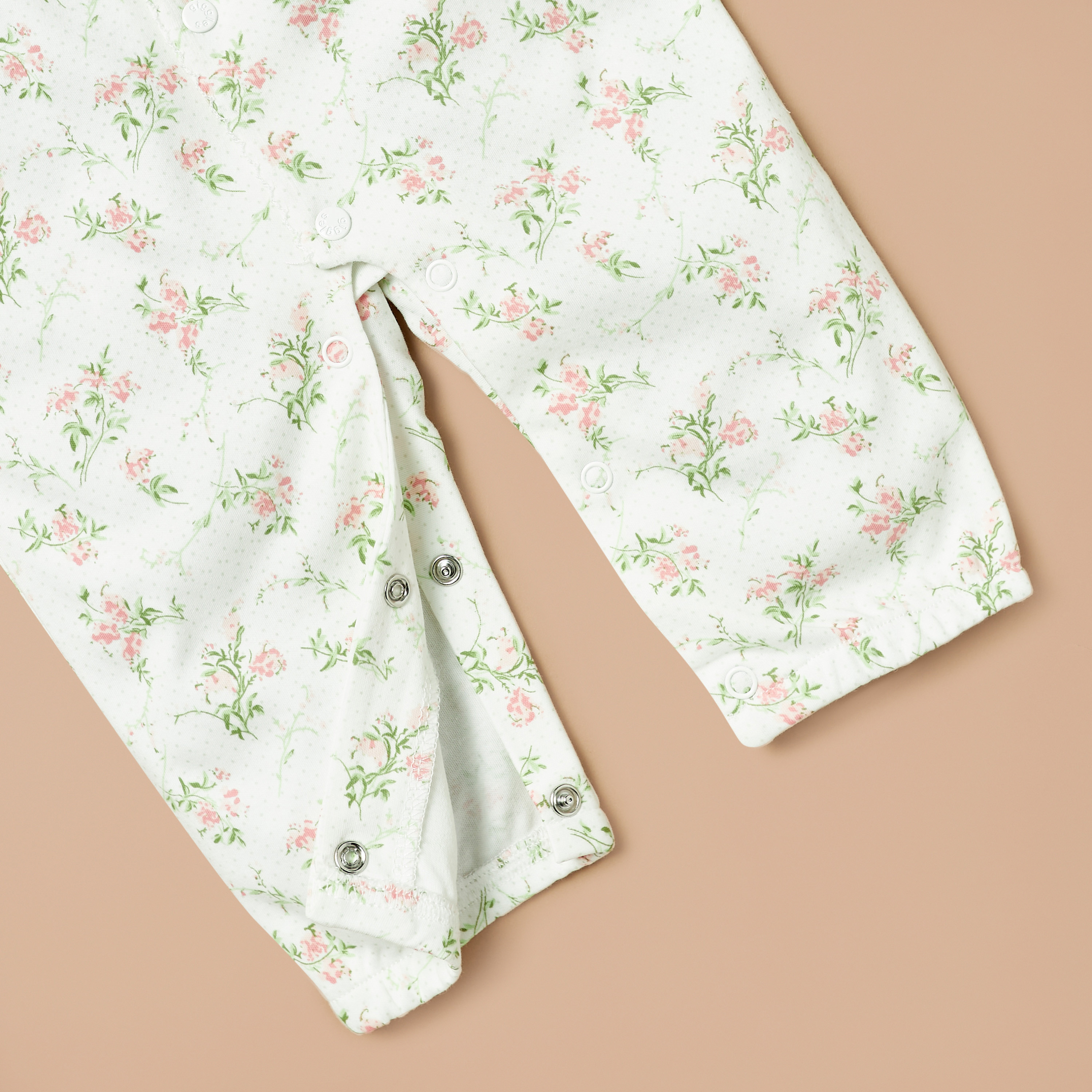 Giggles All-Over Floral Print Sleepsuit with Ruffle Details and Long Sleeves-baby-girls-clothing-nightwear-sleepsuits-image-4