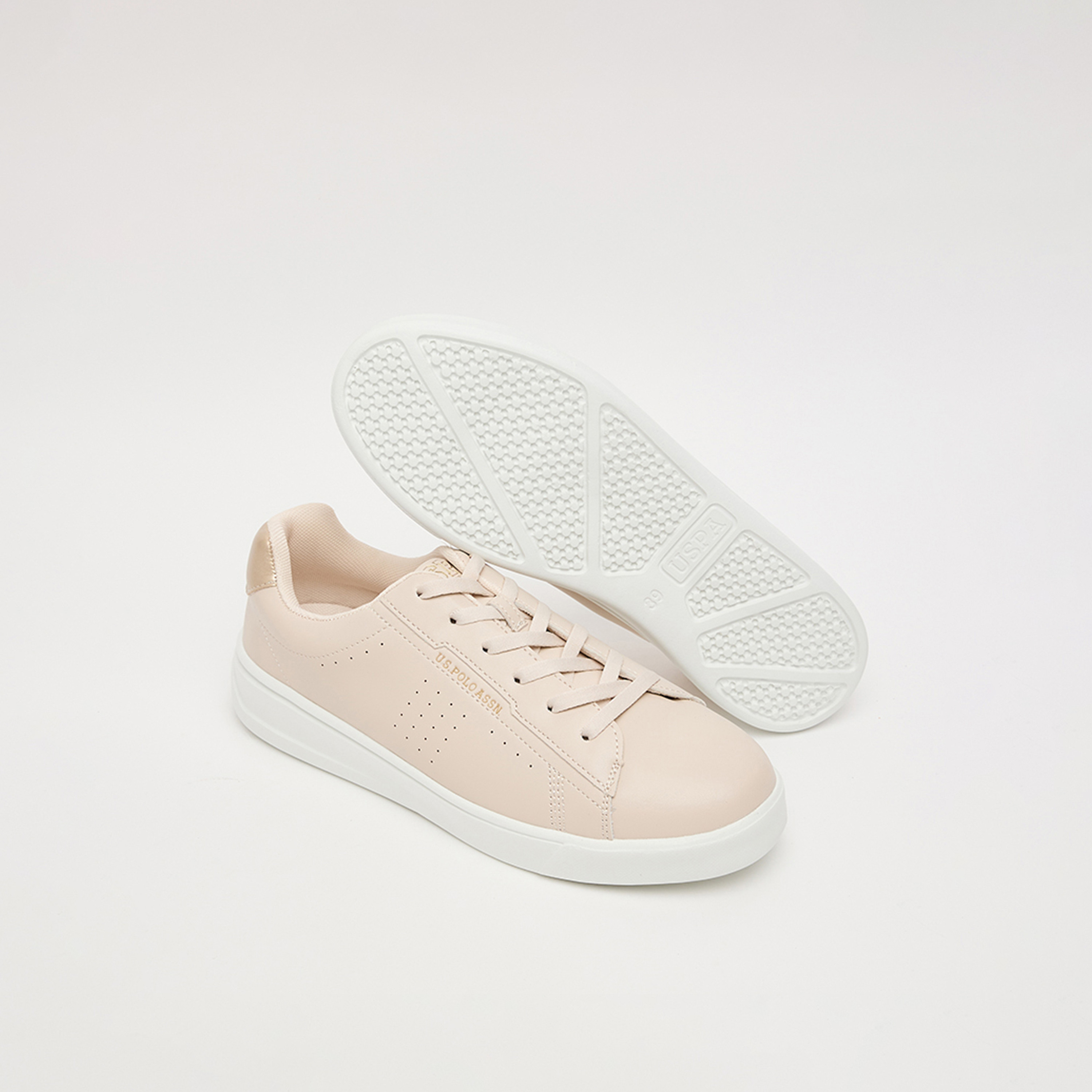 Us Polo Women's Lace-Up Flat Low Ankle Sneakers | ELONA-GLB-WMN-women-shoes-sneakers-image-4