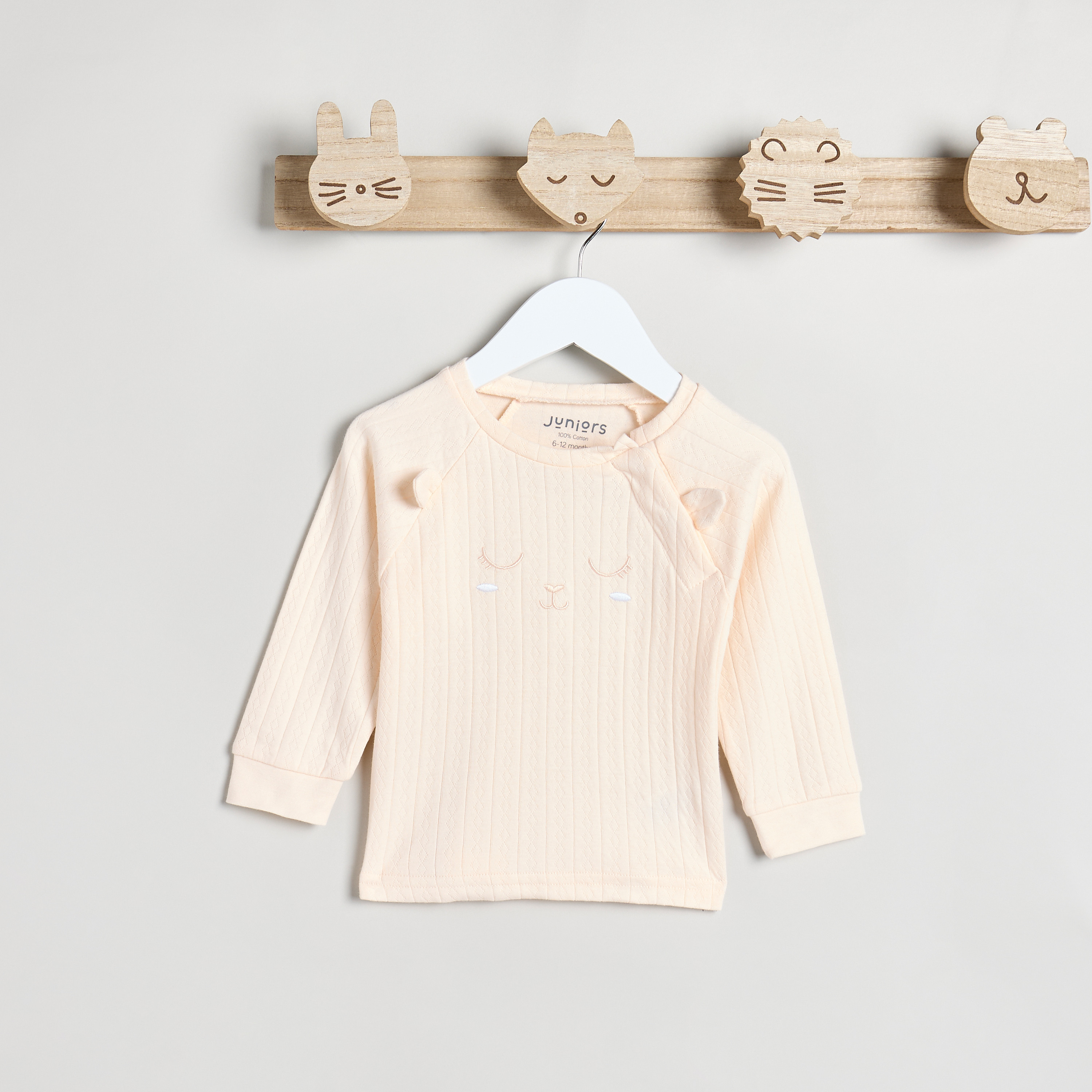 طقم بنطلون بيجاما وتيشيرت مطرز بزينة أذن من جونيورز-baby-girls-clothing-nightwear-pyjamasets-image-2