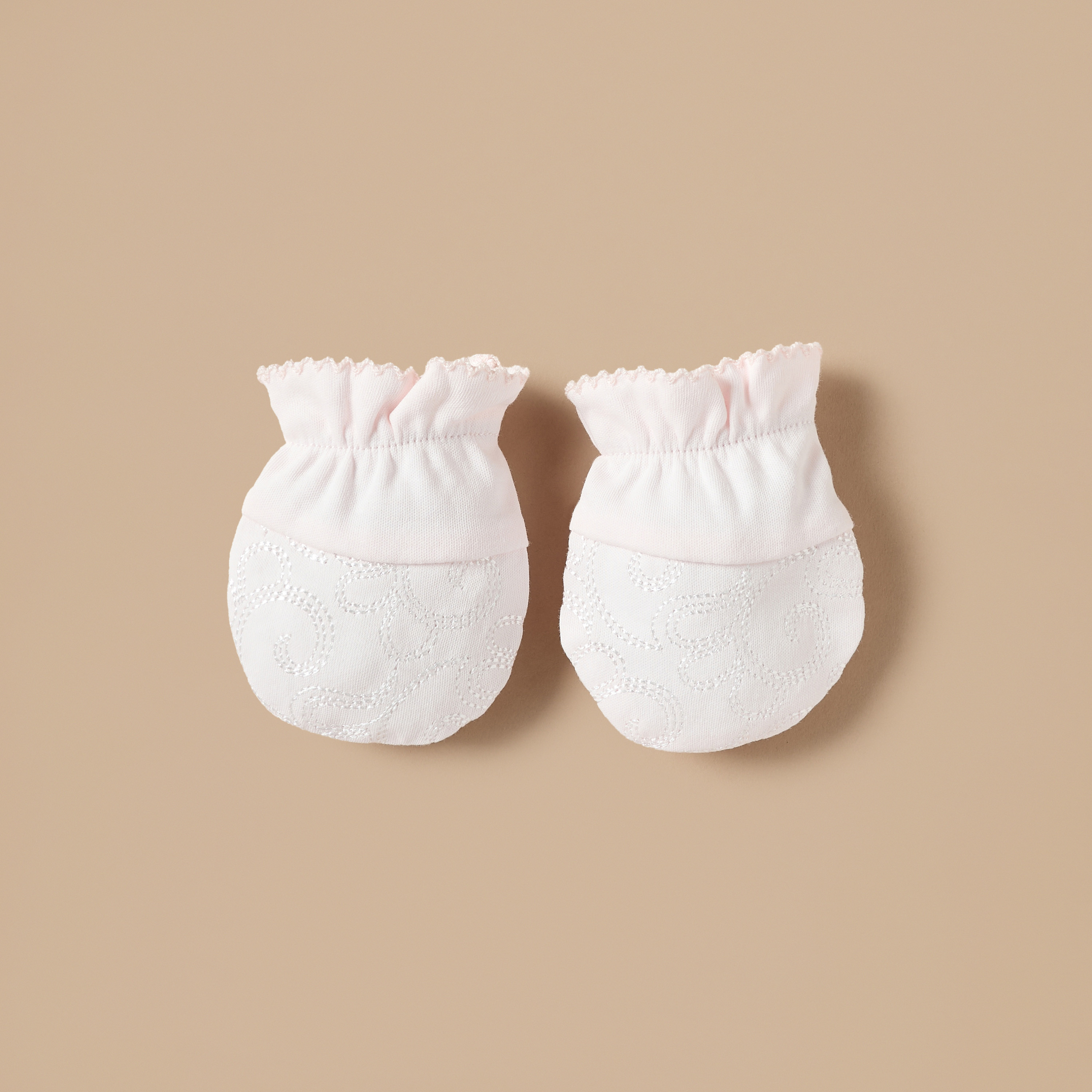 Giggles Embroidered Mittens with Scallop Hem-baby-girls-accessories-mittens-image-1