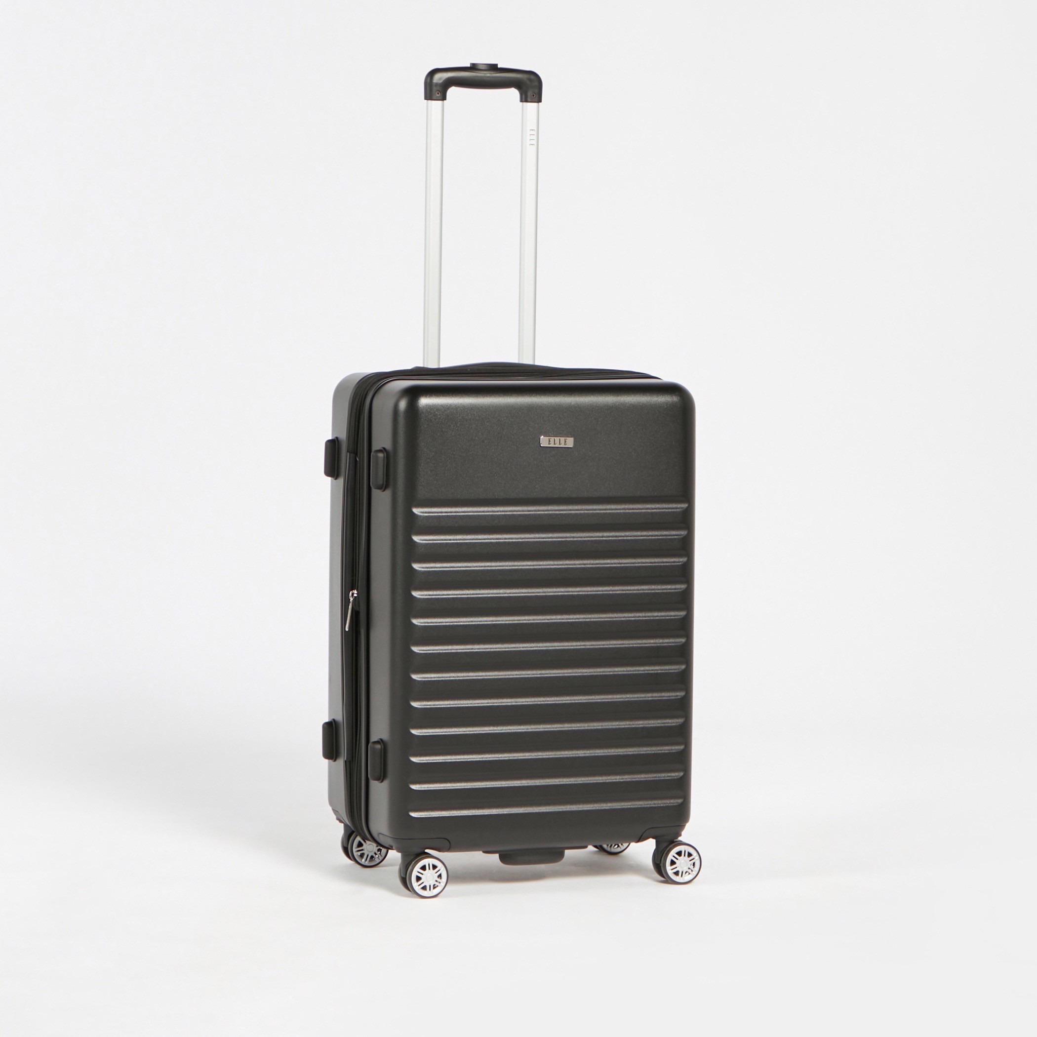 Shop ELLE Textured Hardcase Luggage Trolley Bag with Retractable Handle Online Splash Saudi