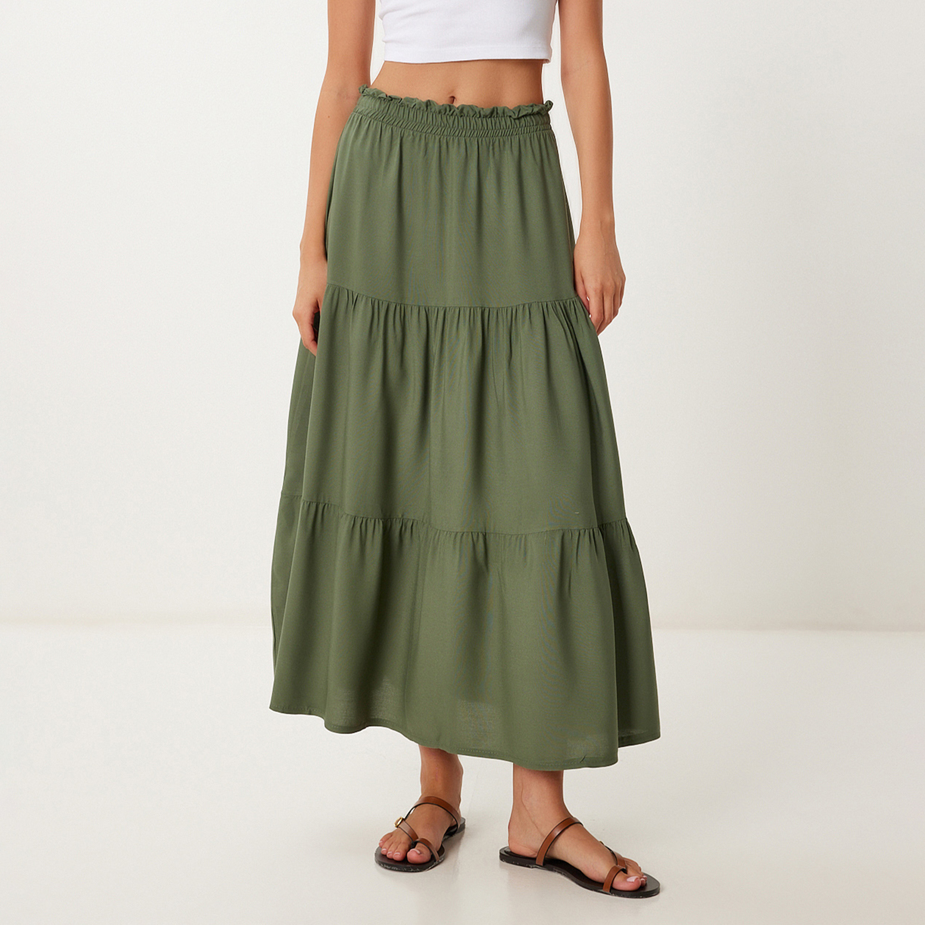تنورة ماكسي نسائية ذات طبقات من سعادة إسطنبول-women-clothing-bottoms-skirts-image-5