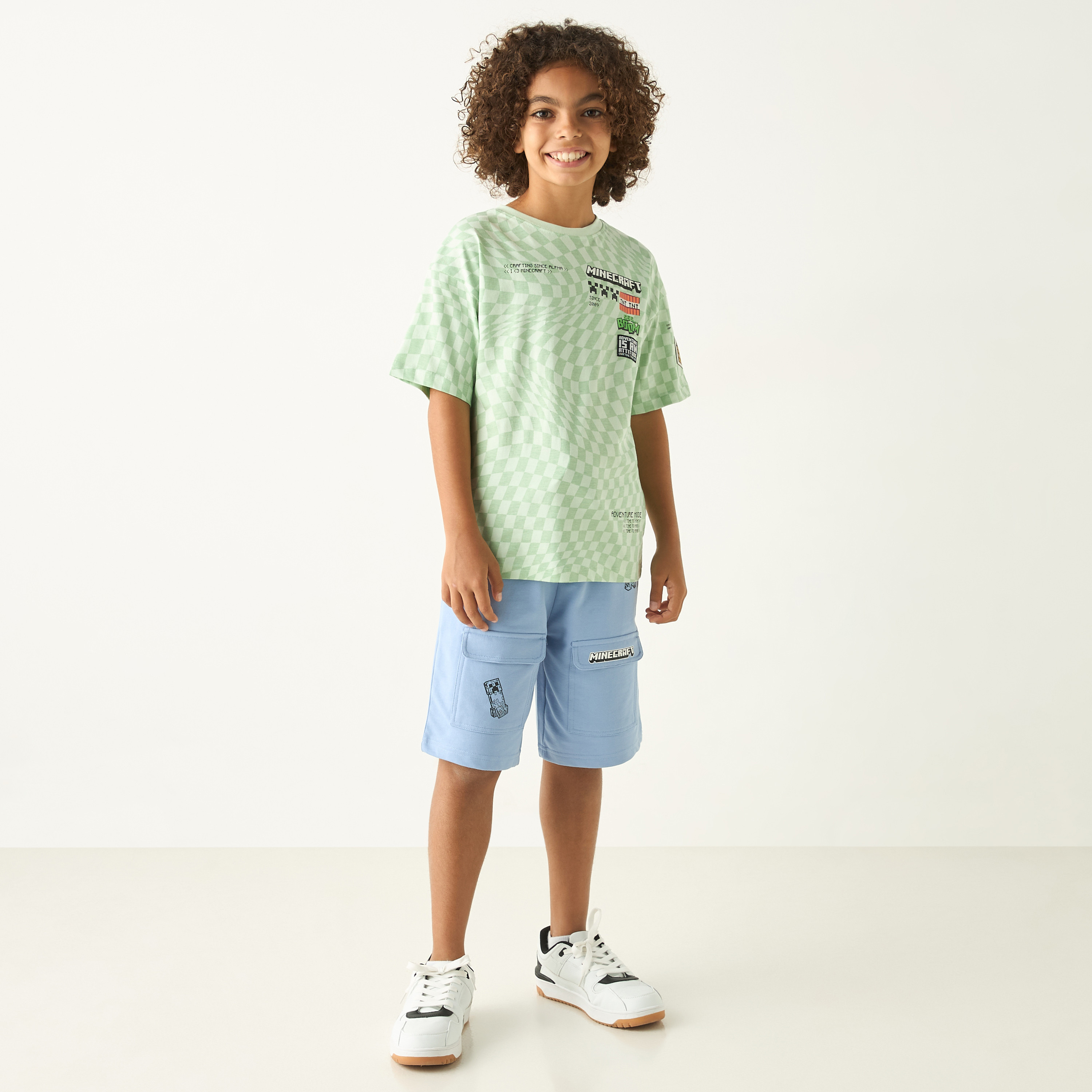 Minecraft Print T-shirt with Short Sleeves and Crew Neck-boys-clothing-tshirtsandpolos-image-2