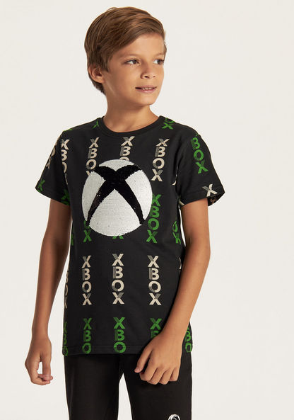 Xbox Embellished T-shirt with Crew Neck and Short Sleeves