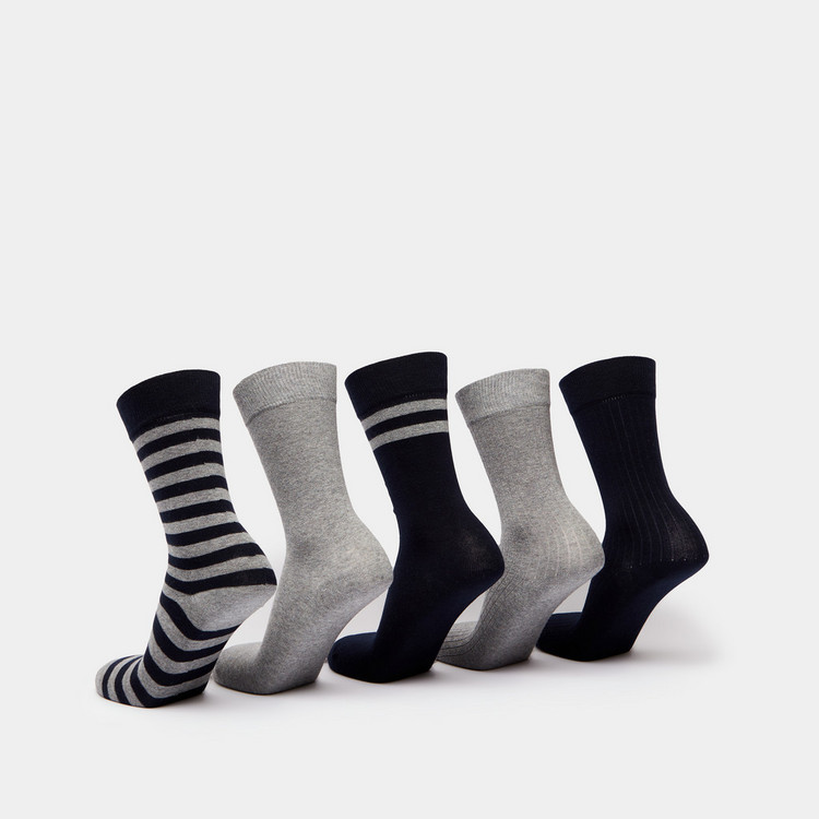 Assorted Crew Length Socks - Set of 5