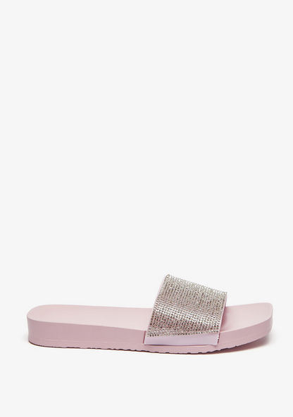 Embellished Open Toe Slide Slippers-Women%27s Flip Flops & Beach Slippers-image-0