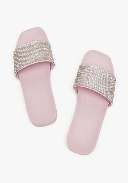 Embellished Open Toe Slide Slippers-Women%27s Flip Flops & Beach Slippers-image-1