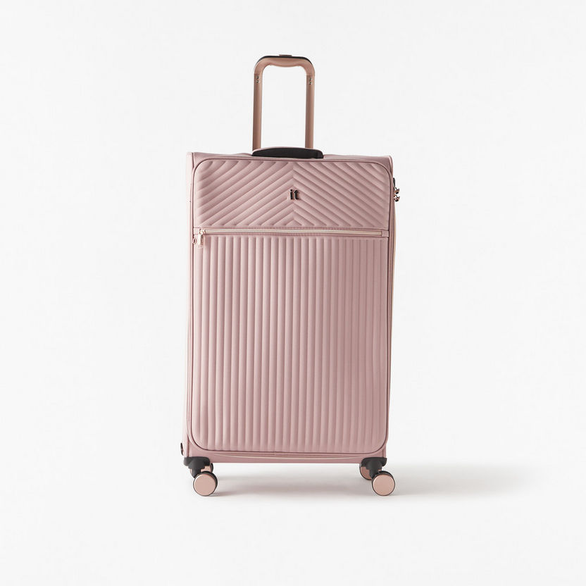 IT Textured Softcase Trolley Bag with Wheels and Retractable Handle-Luggage-image-0