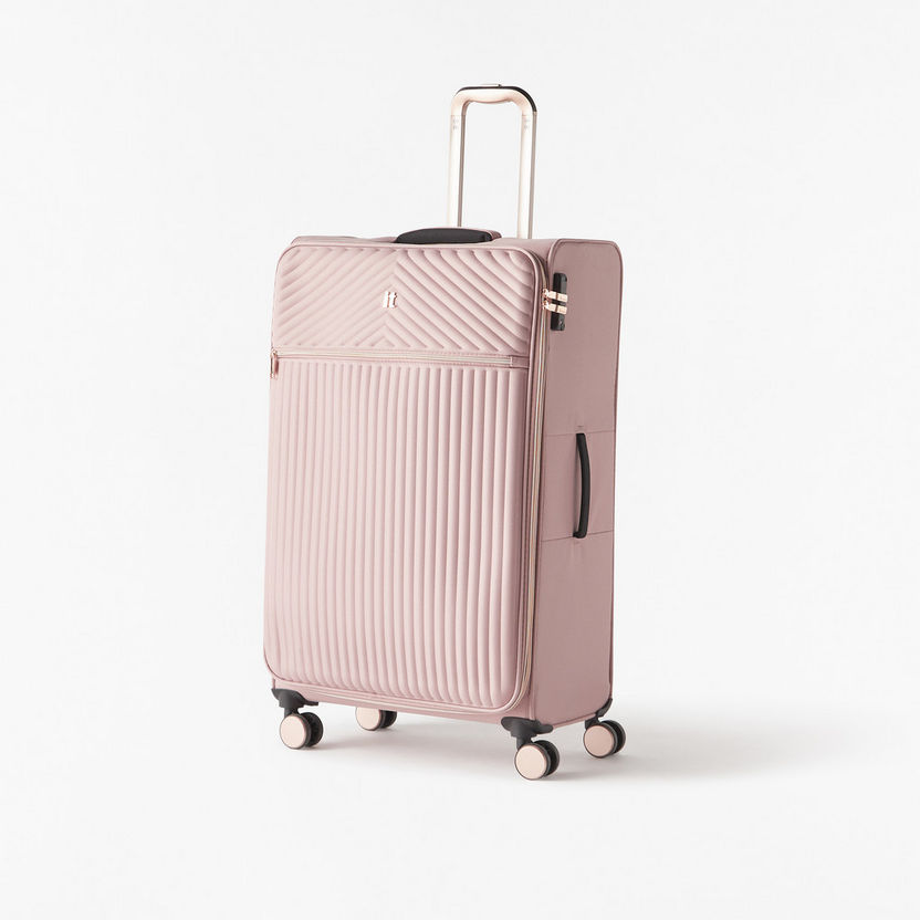 IT Textured Softcase Trolley Bag with Wheels and Retractable Handle-Luggage-image-1